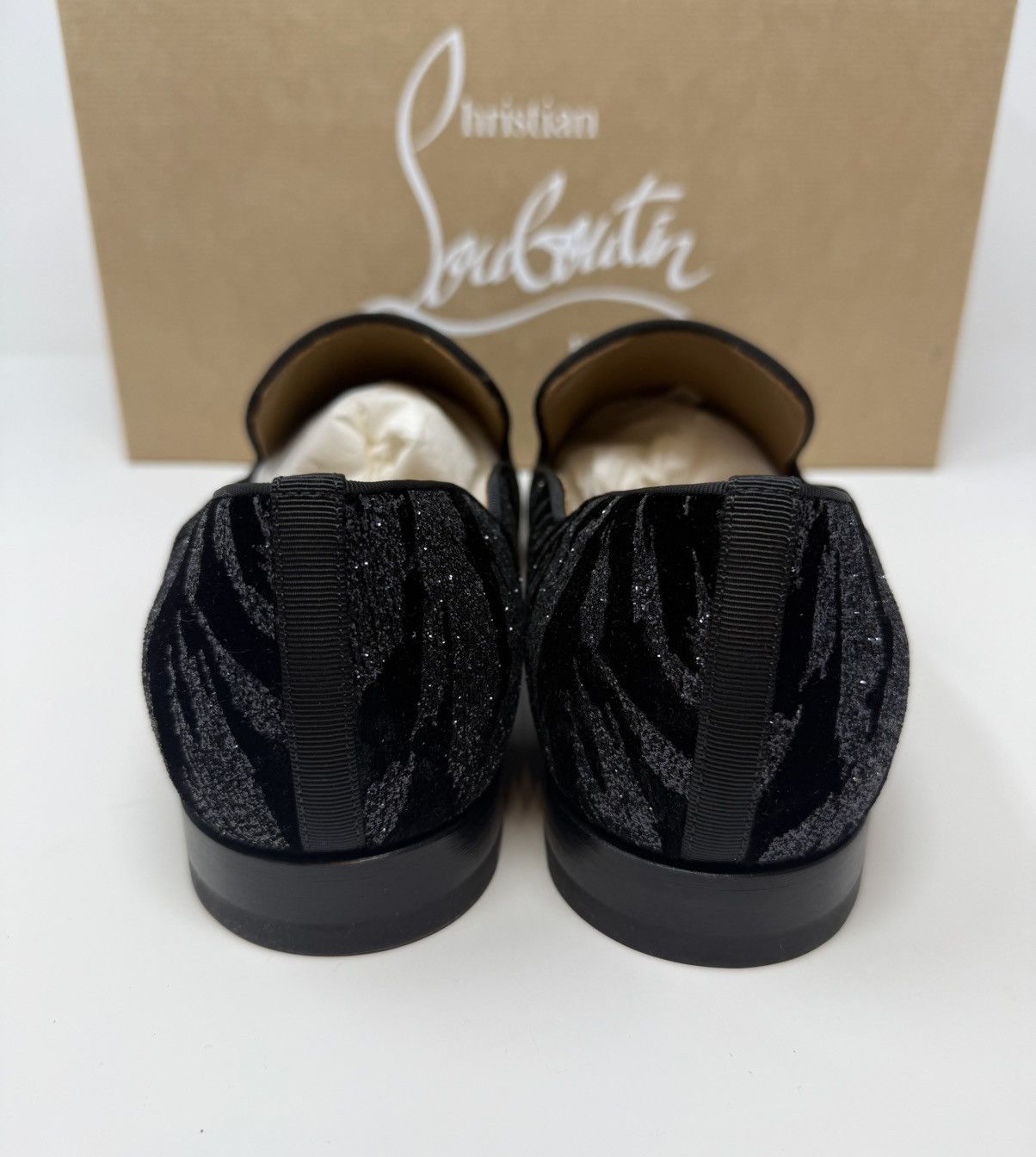Christian Louboutin Christian Louboutin Dandy Chick Black Velvet Glitter Loafers Size US 9 / EU 42 - 3 Thumbnail