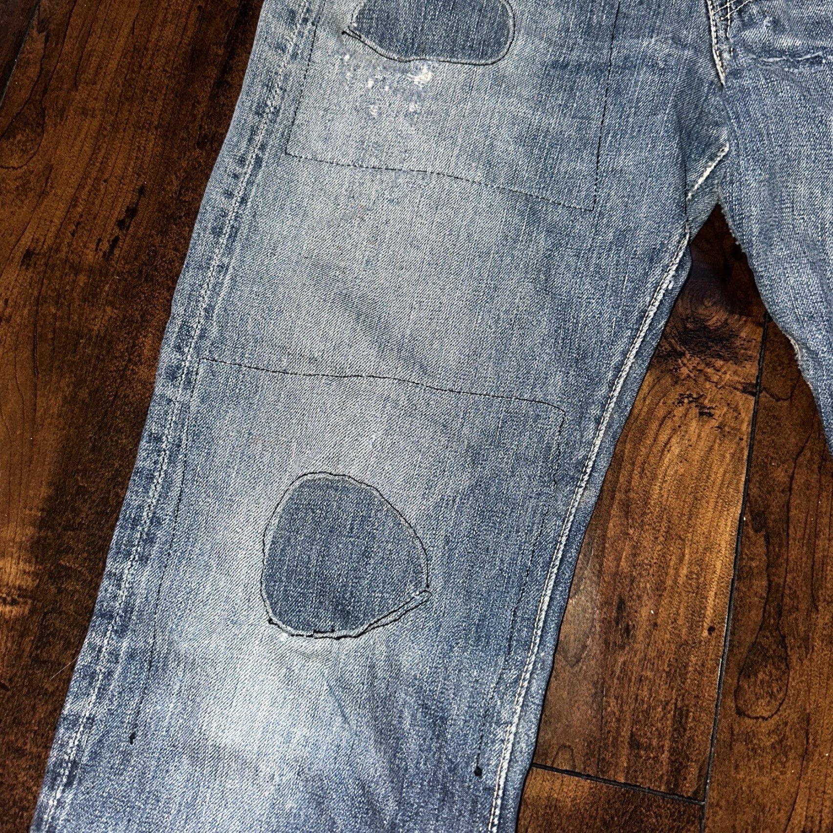 Levi's VINTAGE Levi's 501 XX Big E True VTG 1940s Denim Jeans 25x26 Redline Selvedge Blue 5-Pocket Button Levi's Mens Jeans 60s Theme Vintage Shop Styles Size US 26 / EU 42 - 3 Thumbnail