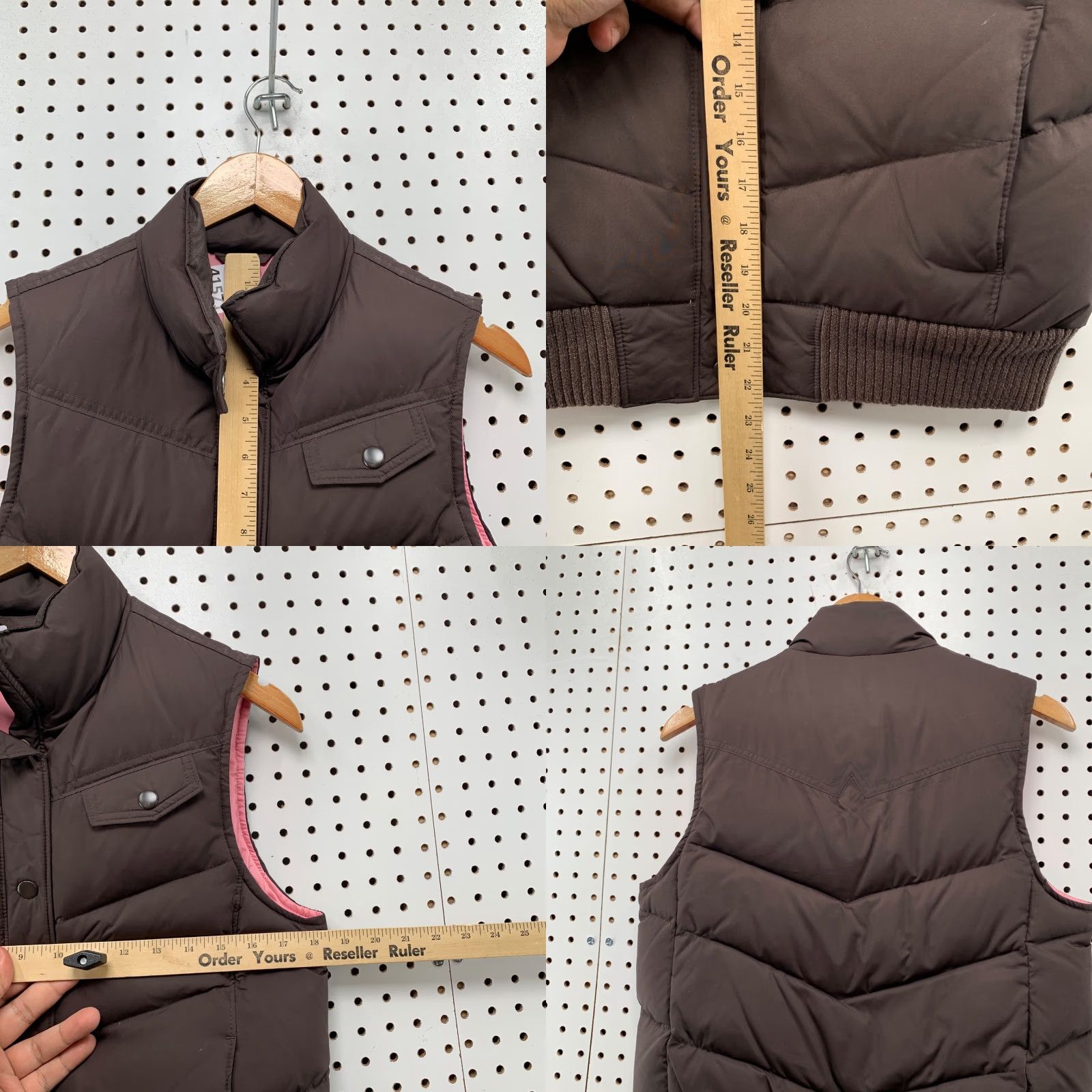 Gap Gap Women Vest Puffer Down Liner Sleeveless Brown Pink Small 18.5x22.5 Winter Fall Spring Casual Size S / US 4 / IT 40 - 8 Thumbnail