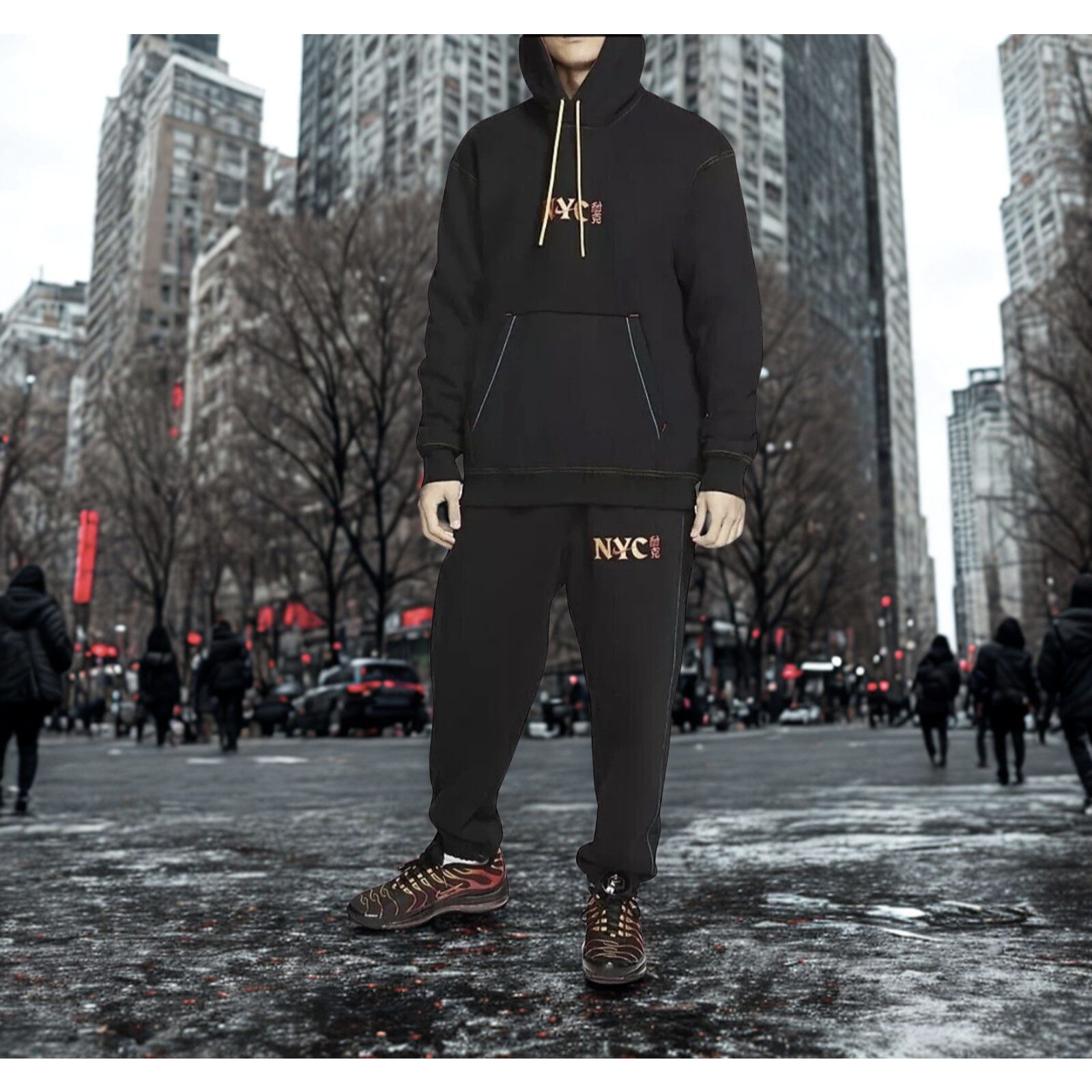 Nike Nike Chinatown New York City Sweatsuit Hoodie 2XL Pants XL Size US XXL / EU 58 / 5 - 1 Thumbnail