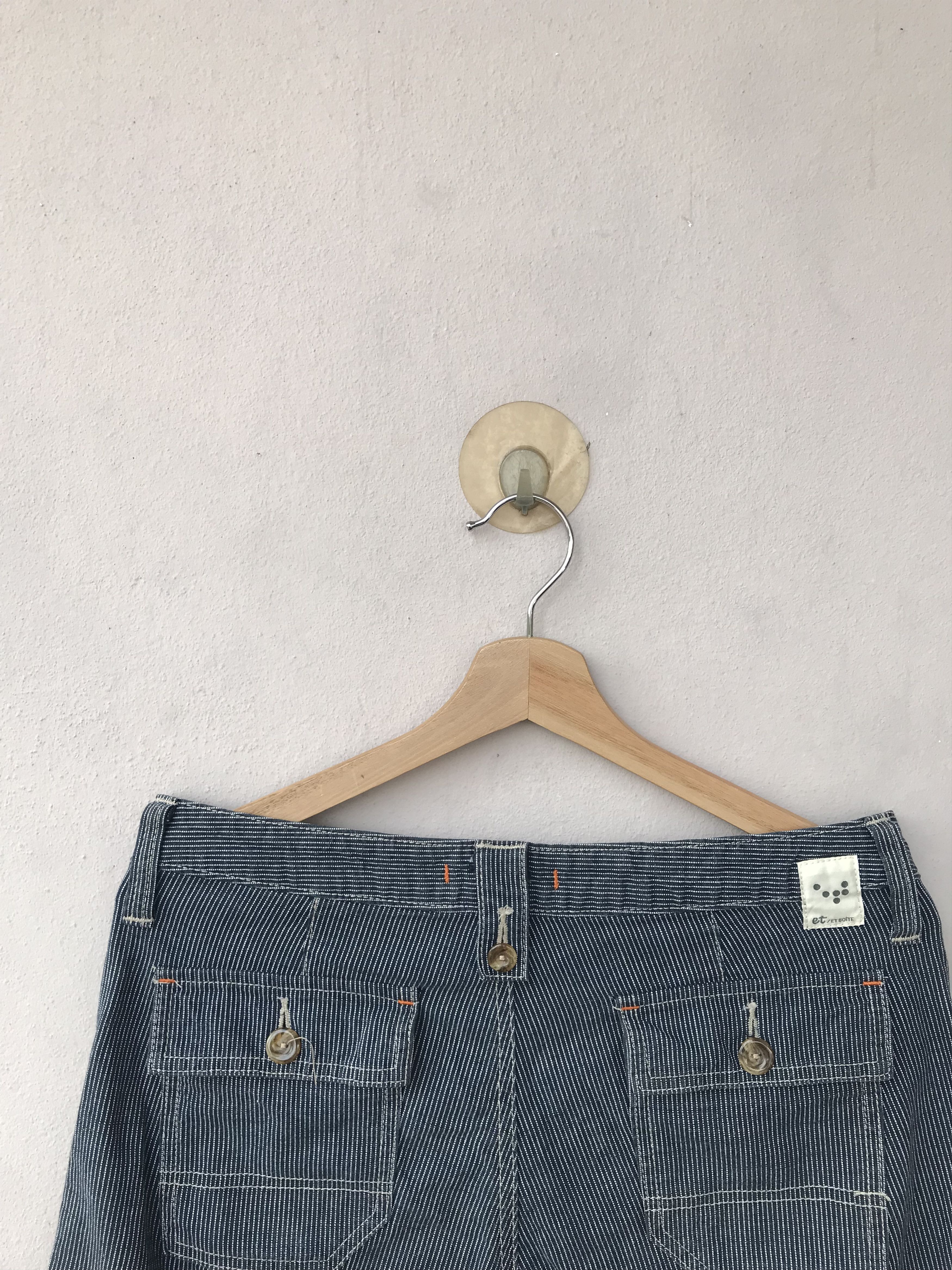 Japanese Brand Vintage Et Boite Stripe Short Pants Size US 32 / EU 48 - 11 Thumbnail