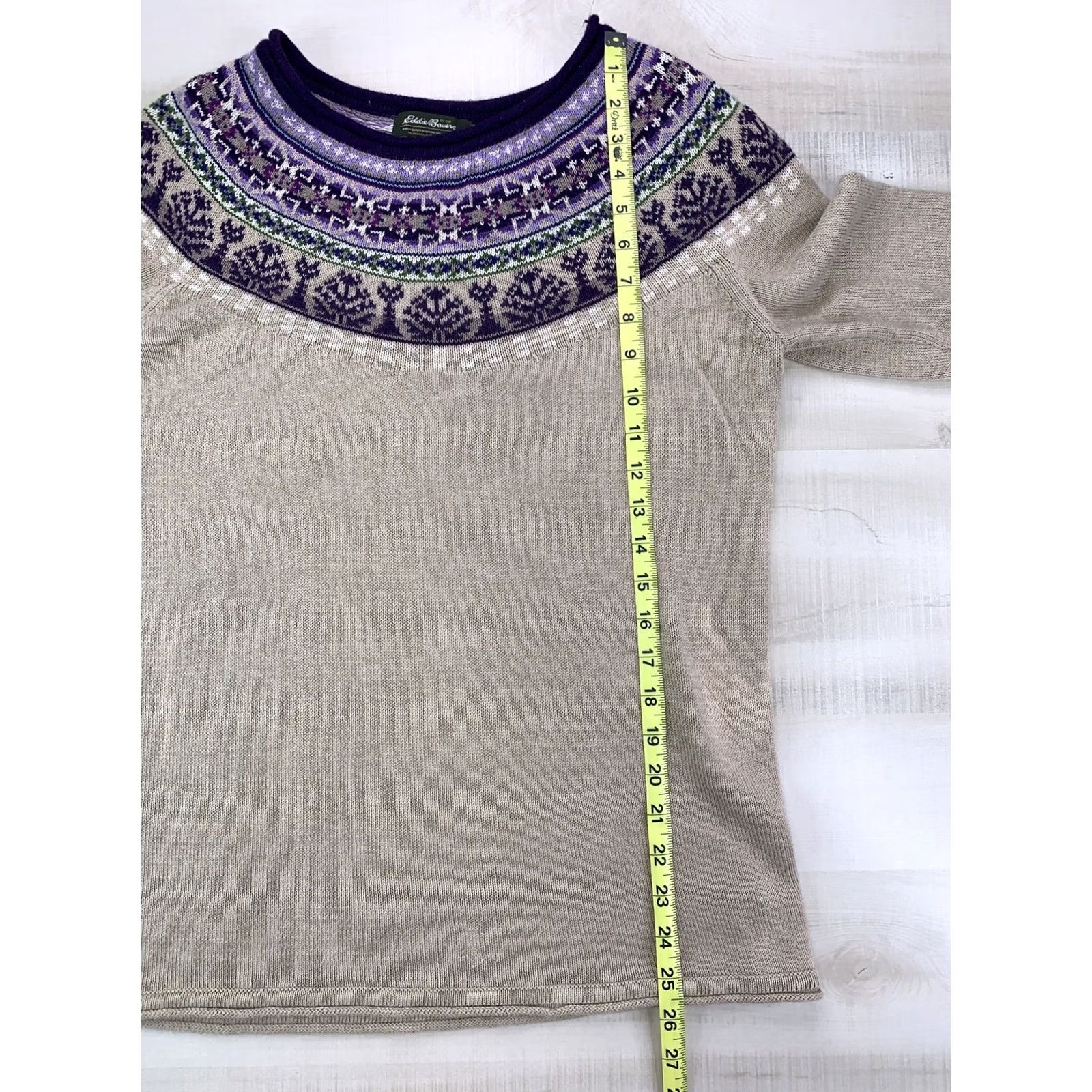 Eddie Bauer Eddie Bauer Cotton Angora Blend Women’s Knit Roll Collar Sweater Medium Size M / US 6-8 / IT 42-44 - 4 Thumbnail