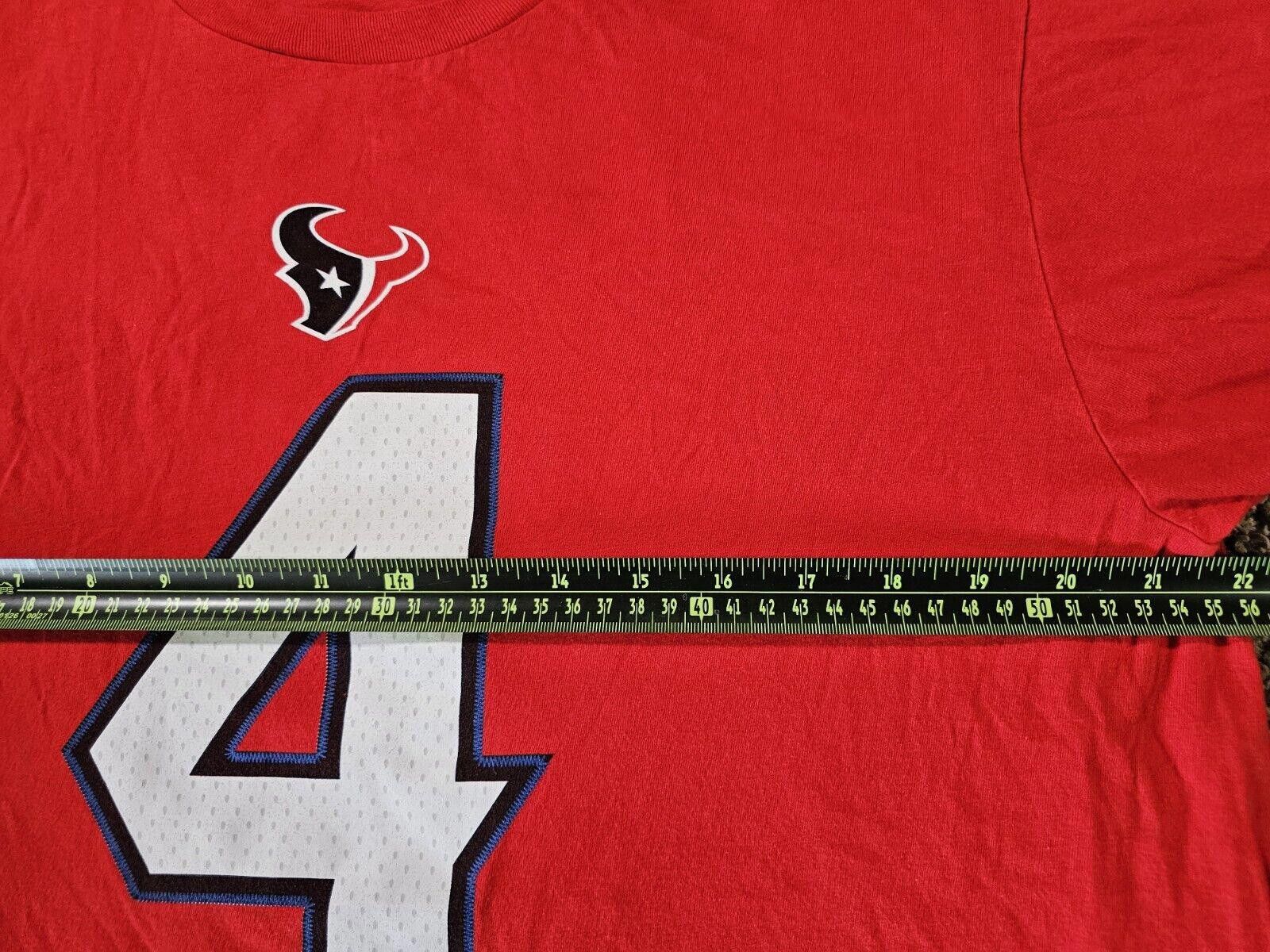 Designer Houston Texans NFL Fanatics Red Deshaun Watson #4 L T Size ONE SIZE - 5 Thumbnail