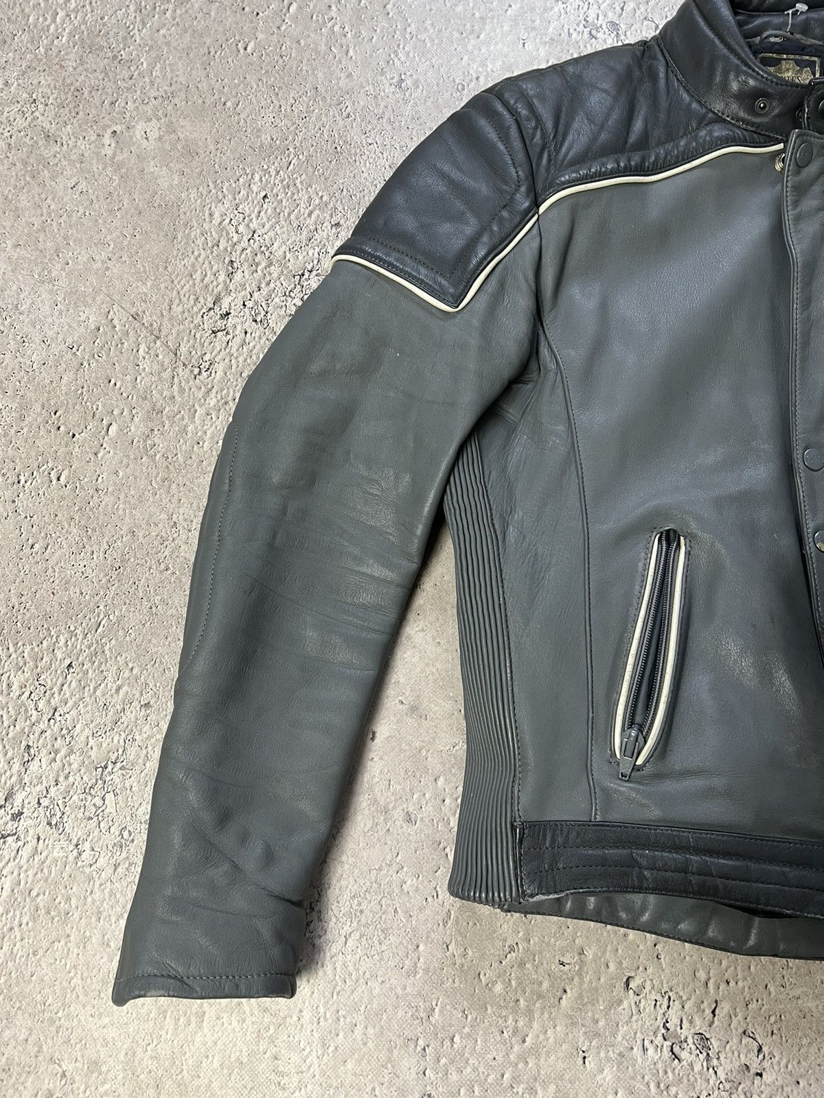 Harley Davidson × Vintage 90s Vintage Grunge Distressed Biker Leather Jacket Size US M / EU 48-50 / 2 - 4 Thumbnail