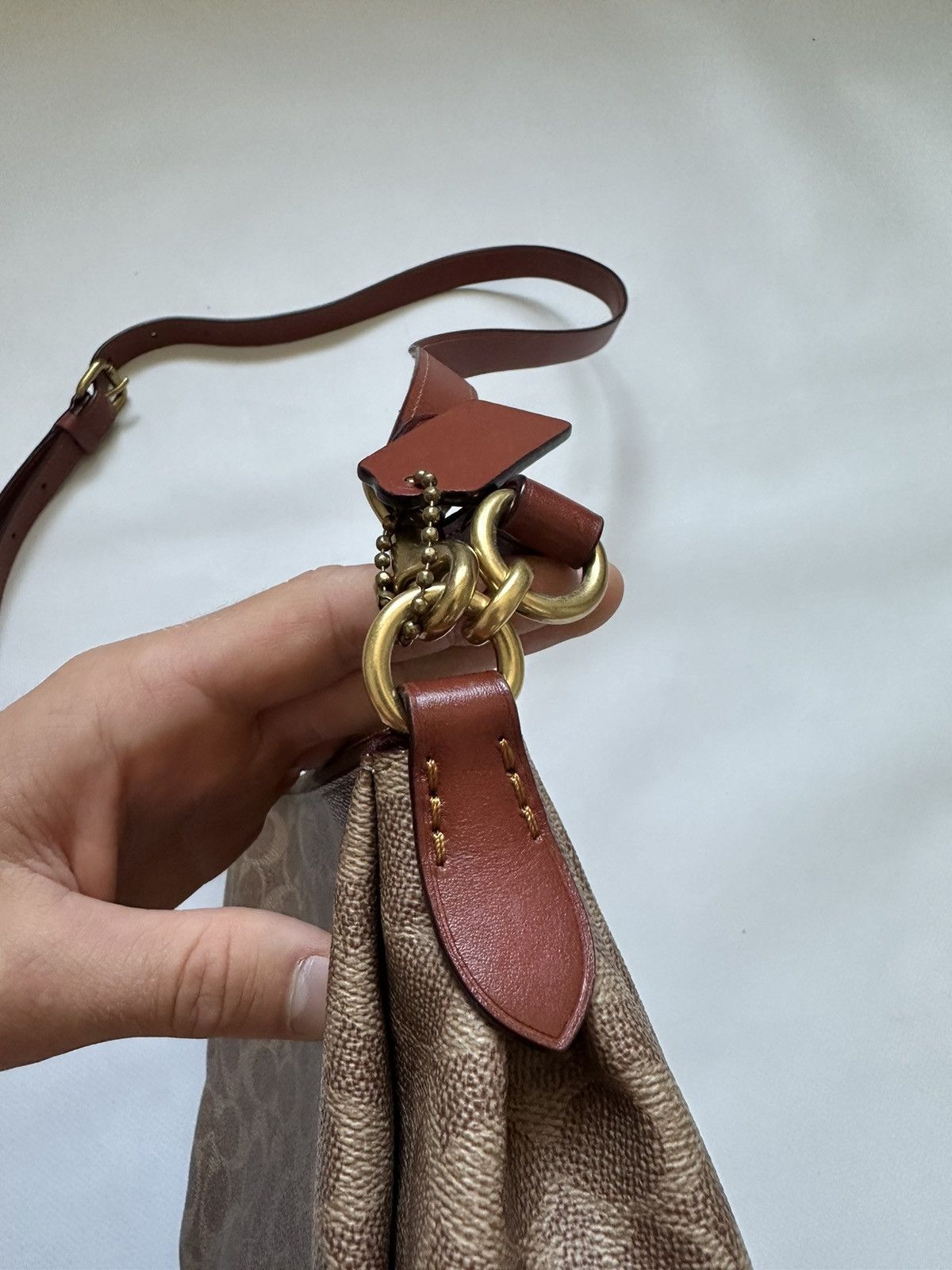 Coach Coach Mini Crossbody Bag Leather Monogram Brown Beige Size ONE SIZE - 8 Thumbnail