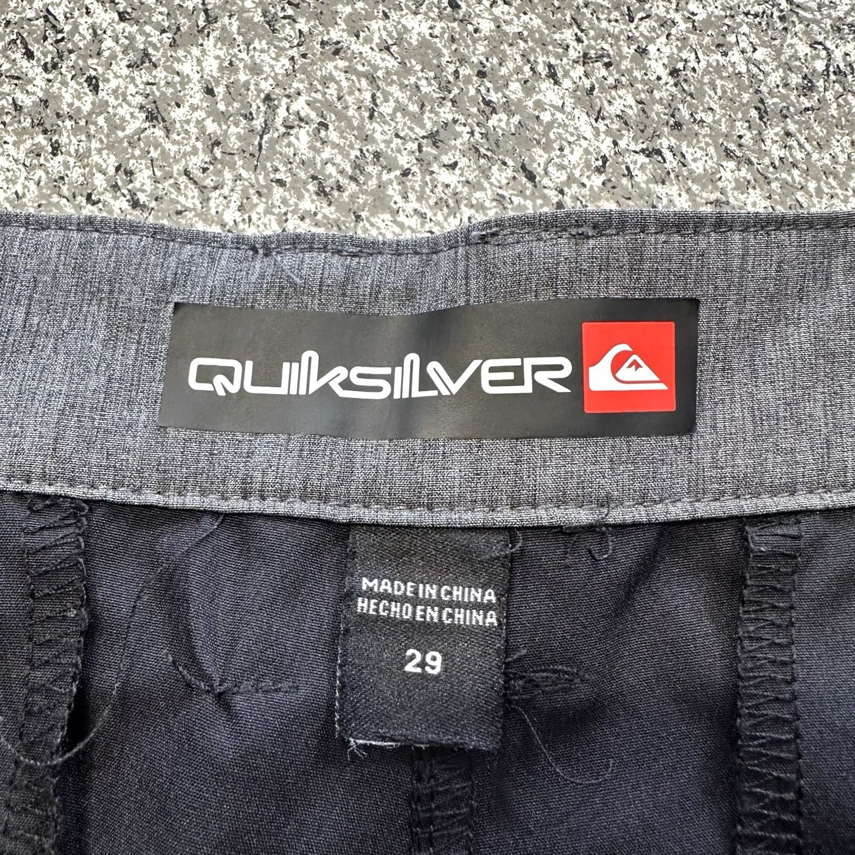 Quiksilver Quiksilver Shorts Mens 29 Black Hybird Flat Front Chino Walk Short 18.5” Stretch Size US 29 - 2 Thumbnail