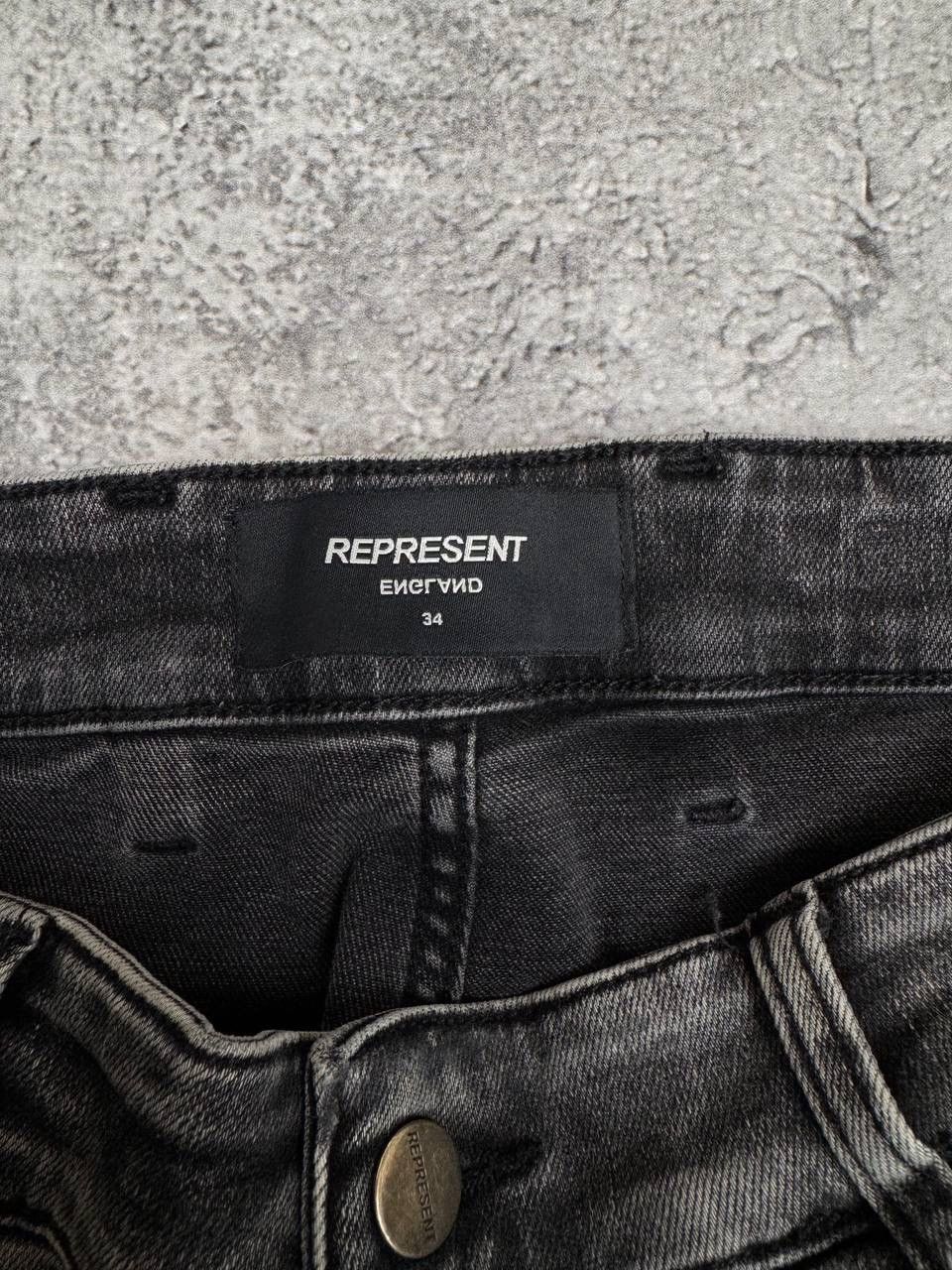 Represent Clo. Represent Men Destroyer Denim Shadow Distressed Jeans Grey Size US 34 / EU 50 - 6 Thumbnail