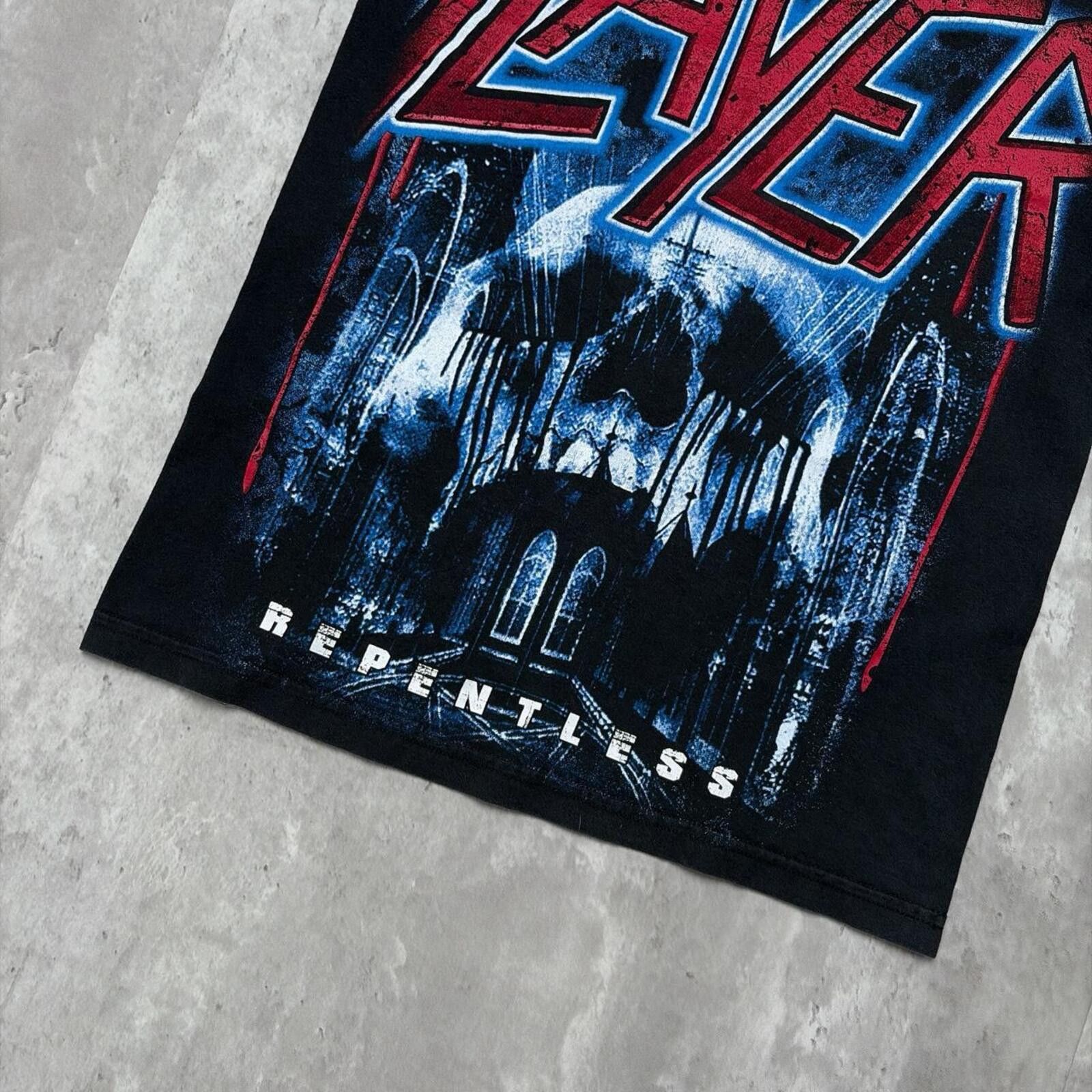 Other Y2K Black Slayer Grunge Gothic Band T-Shirt Size US XS / EU 42 / 0 - 6 Thumbnail