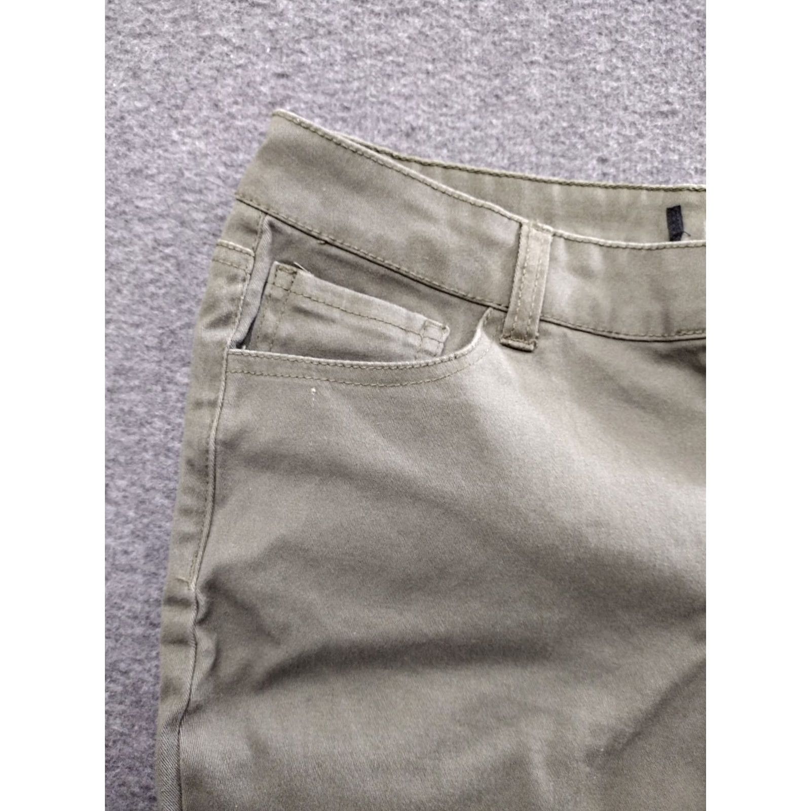 Olive Wax Jean Skinny Jeans Womens Juniors 11 Olive Green Cotton Stretch City 5-Pocket Design Skinny Slim Mens Womens Boys Girls Size 32" / US 10 / IT 46 - 7 Thumbnail