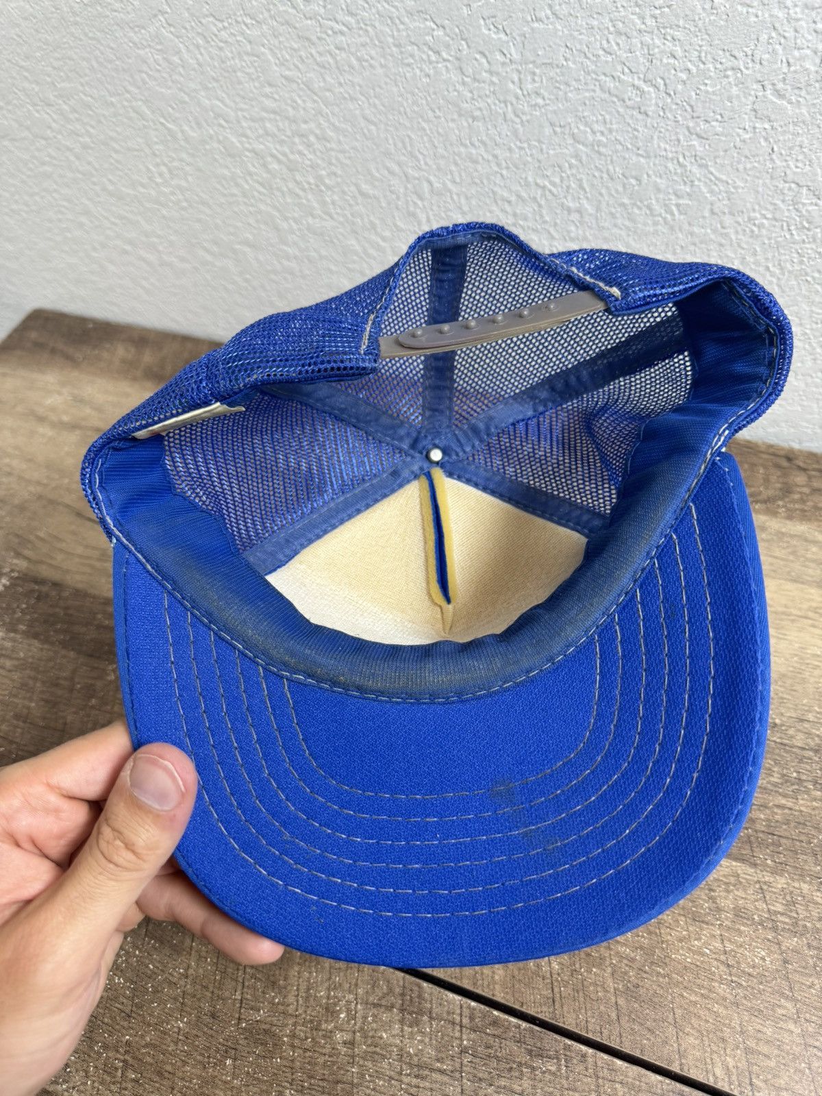 Other Vintage 80’s Los Angeles Rams Blue Trucker Snapback Hat Size ONE SIZE - 4 Thumbnail