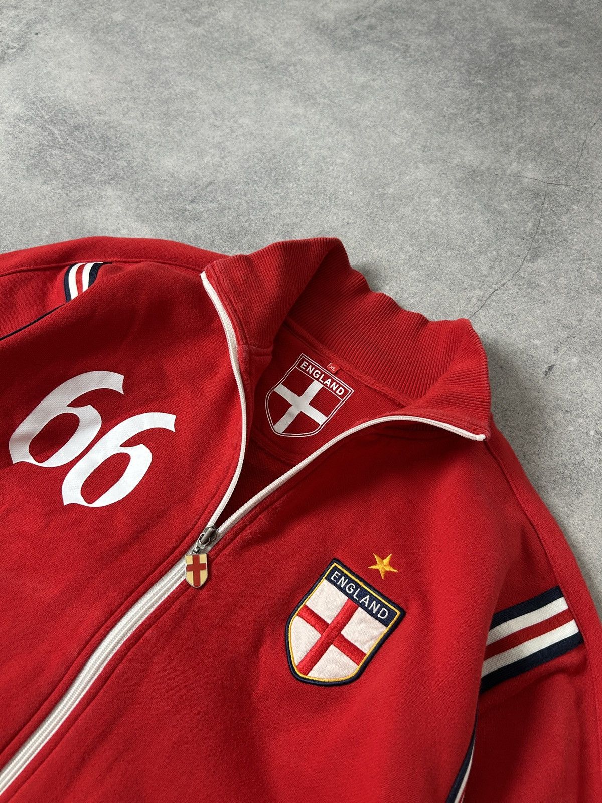 Rugby Ralph Lauren Vintage England 🏴󠁧󠁢󠁥󠁮󠁧󠁿 soccer rugby track jacket mens red Size US XL / EU 56 / 4 - 5 Thumbnail