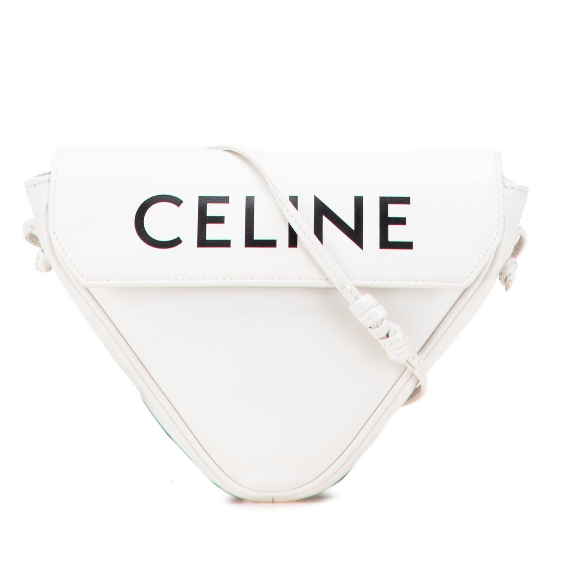 Celine Smooth Calfskin Logo Triangle Crossbody Size ONE SIZE - 1 Thumbnail