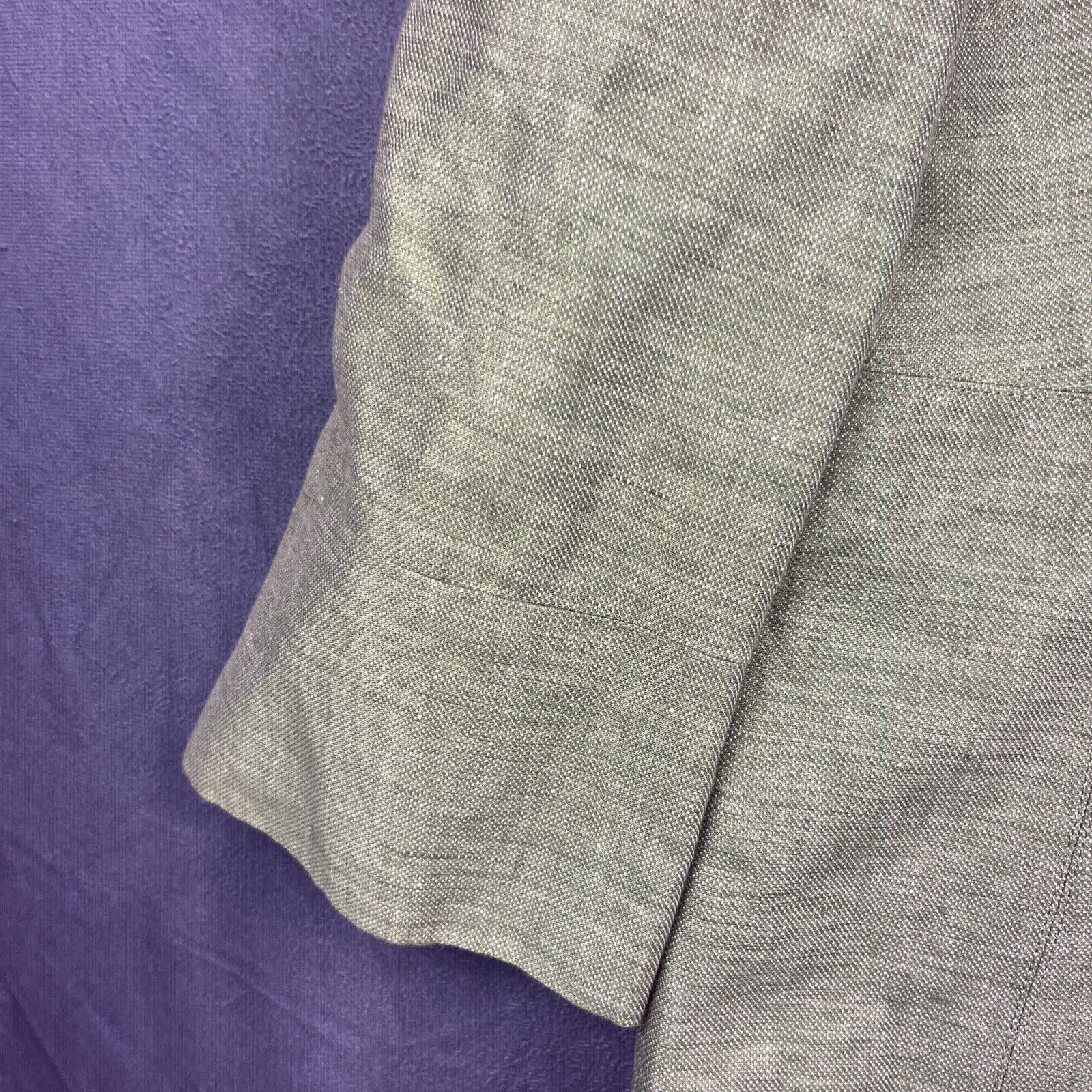 Other Le Suit Petite 100% Linen Blazer Jacket Women 12P Green Vtg Size XL / US 12-14 / IT 48-50 - 7 Thumbnail