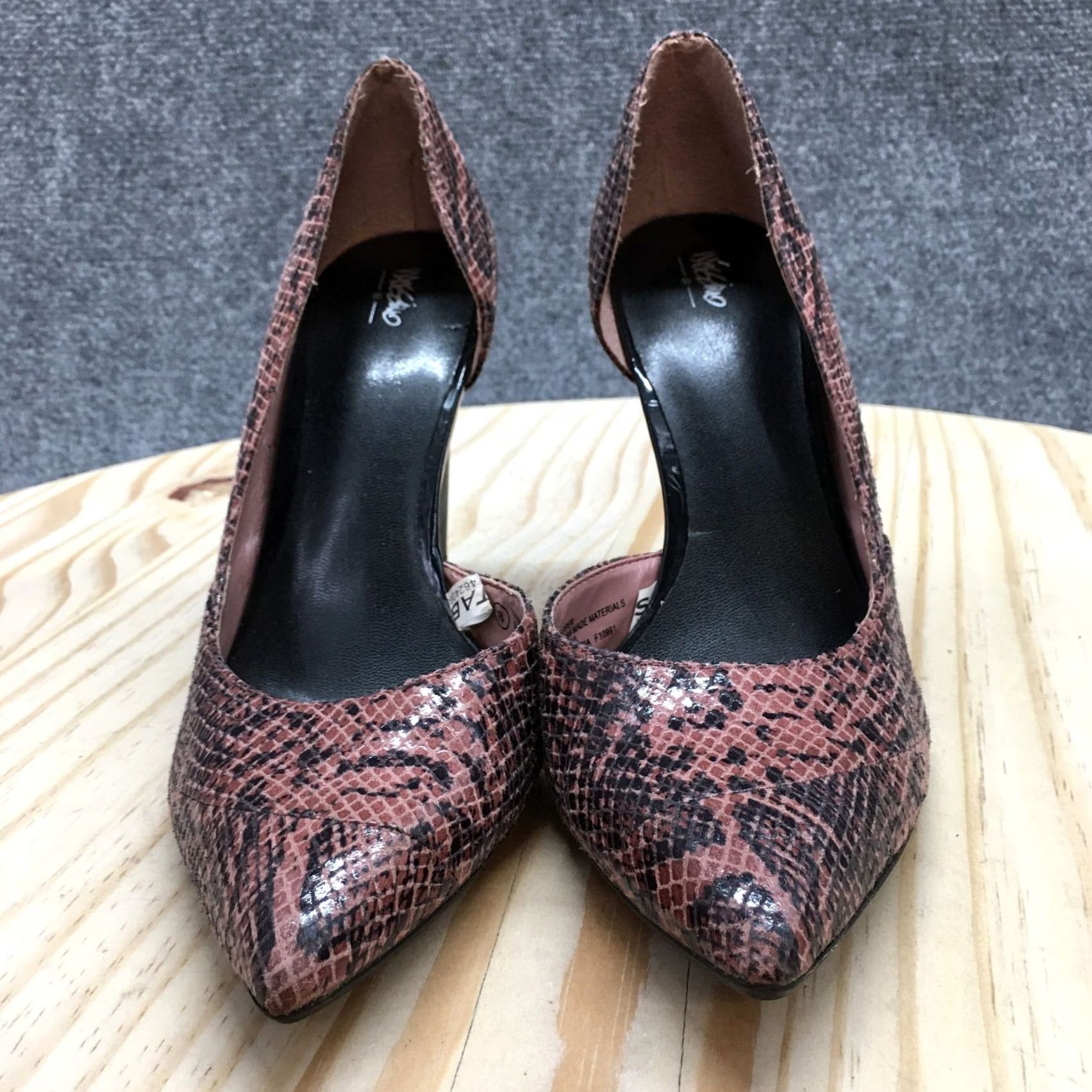 Mossimo Mossimo Heels Womens 8 Snake Print Dress Pointed Toe DOrsay Pumps Black Pink - Pump - Womens - 8 - Pink Snake Print, Mossimo Shoes Size M / US 6-8 / IT 42-44 - 4 Thumbnail