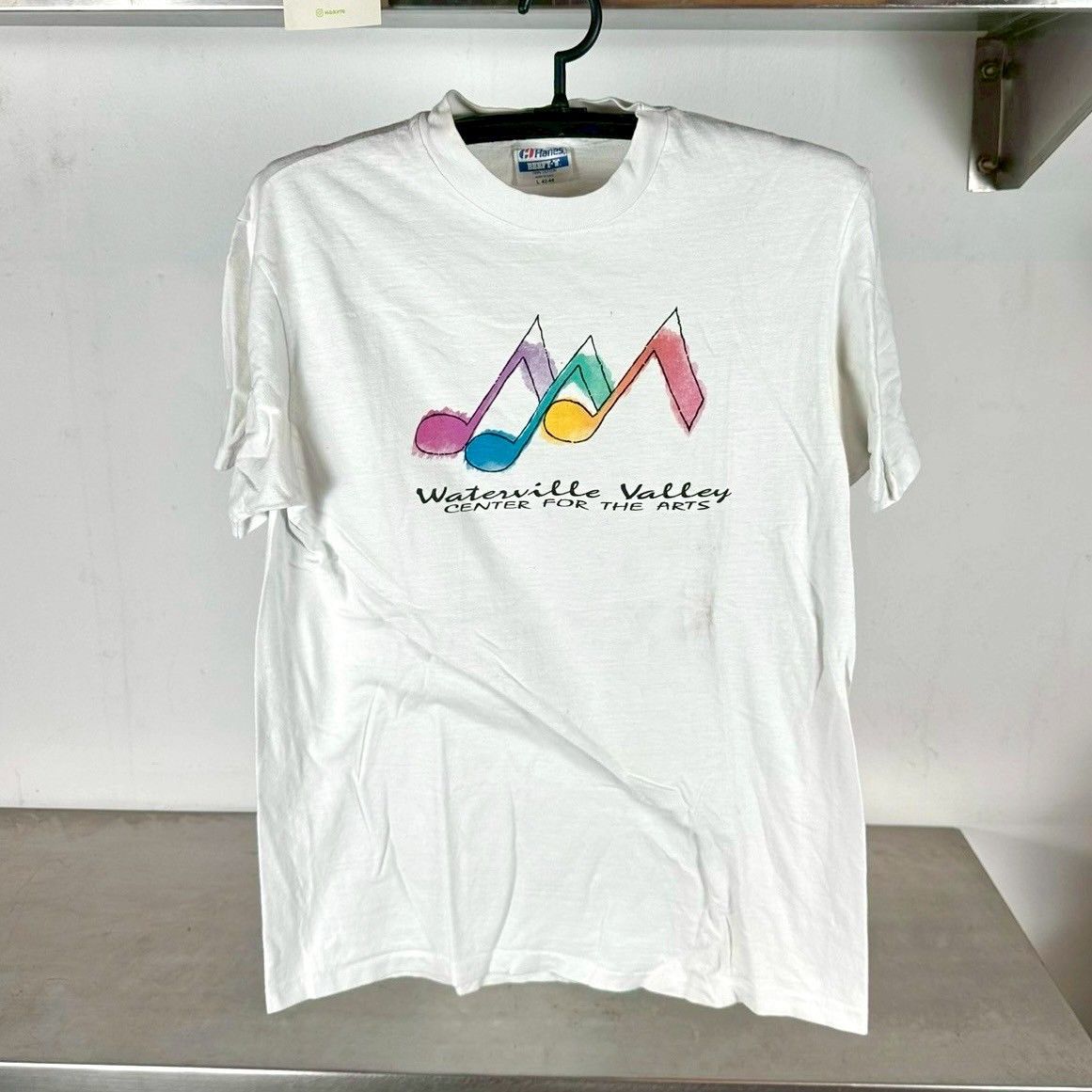 Hanes ​​Vintage 90s Waterville Valley Art Center Promo T-Shirt Size US L / EU 52-54 / 3 - 1 Thumbnail