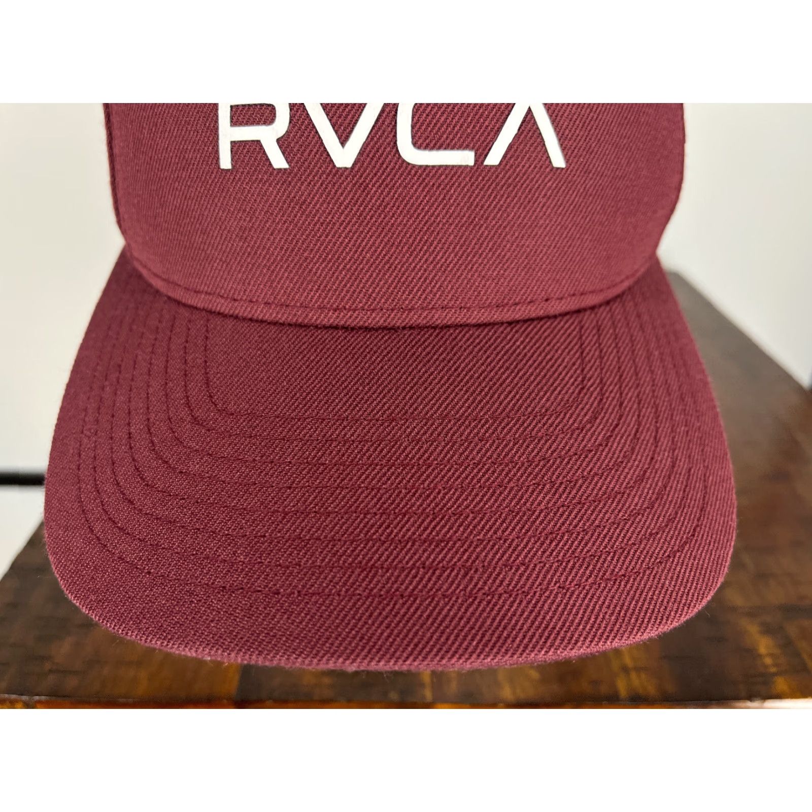 RVCA RVCA Hat Cap Snap Back Adult One Size Red Twill Baseball Adjustable 90s Beach Mens Size ONE SIZE - 3 Thumbnail