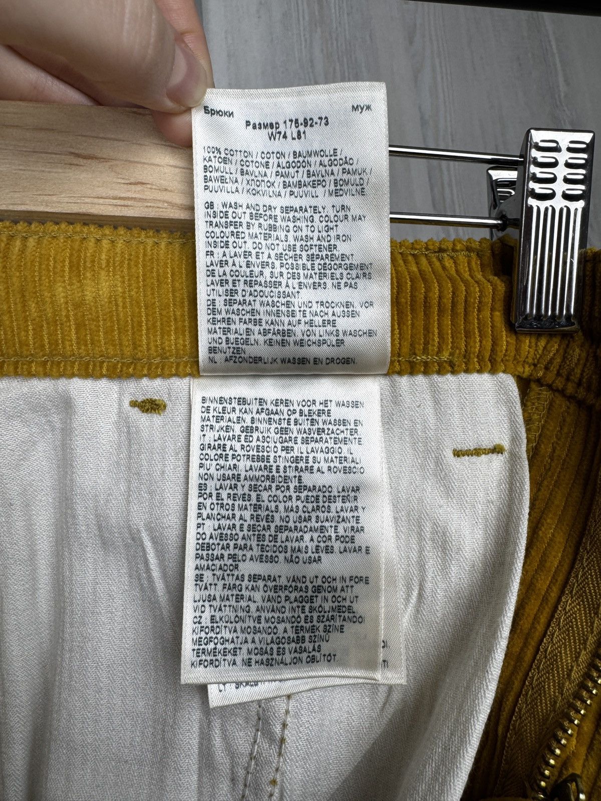 Lee LEE Corduroy Relaxed Chino Nugget Gold Cropped Size US 29 - 11 Thumbnail