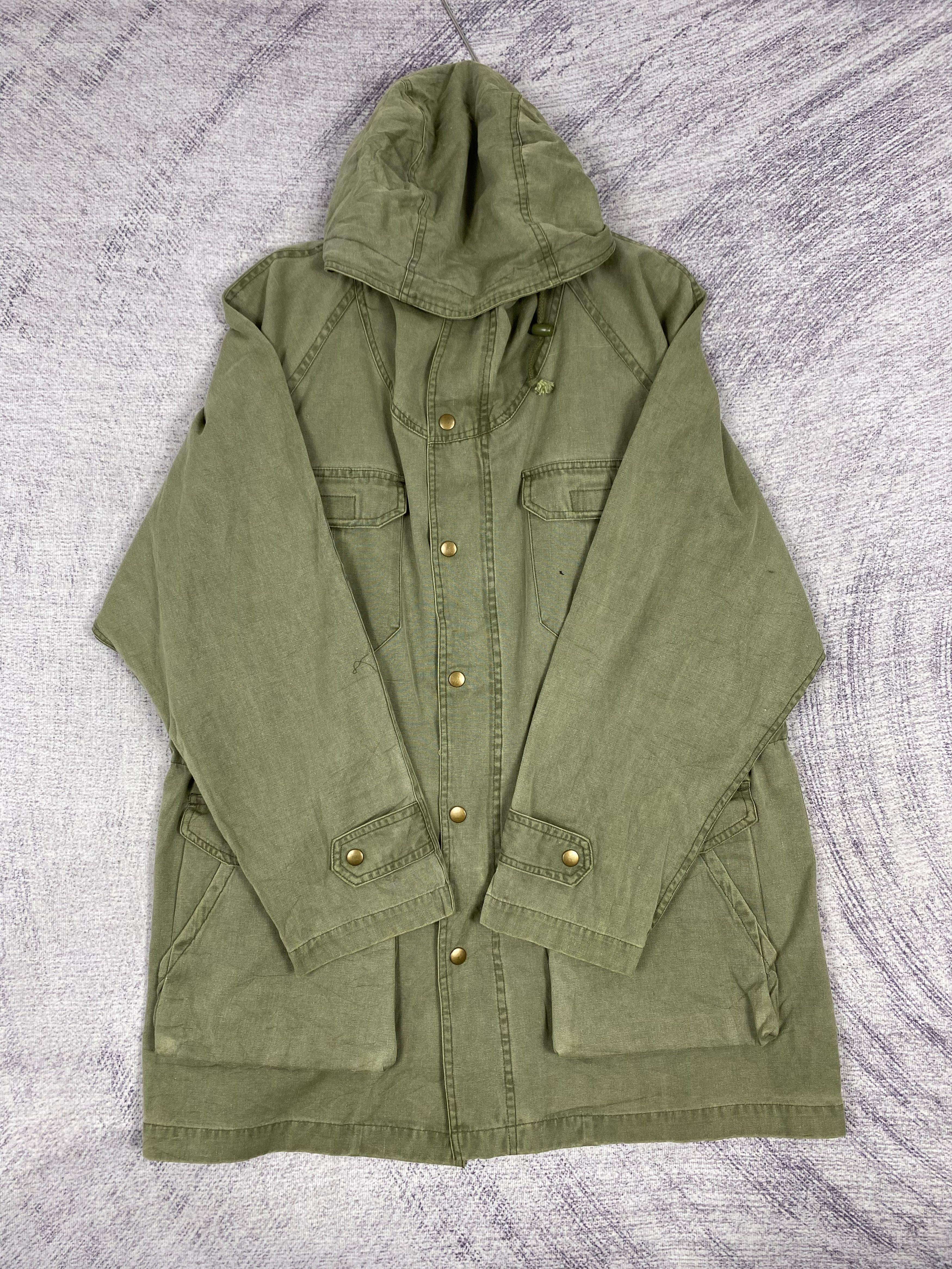 Japanese Brand Vintage Japanese Brand Multi Pocket Hoodie Canvas Jacket Size US M / EU 48-50 / 2 - 4 Thumbnail