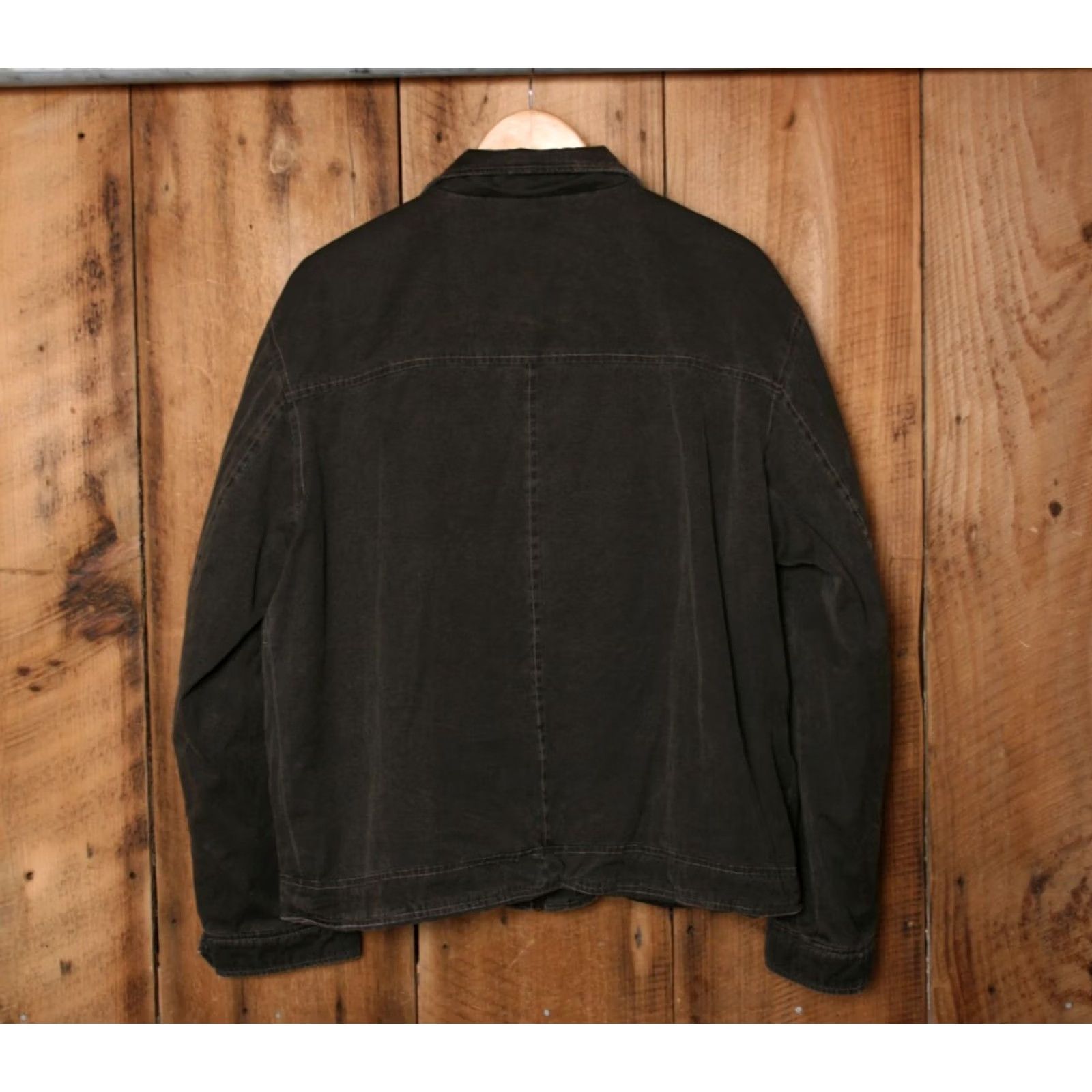 Vintage Buckle Brown Washed Canvas Quilt Lined Insulated Short Jacket Sz. XL Mens Size US 36 / EU 52 - 7 Thumbnail