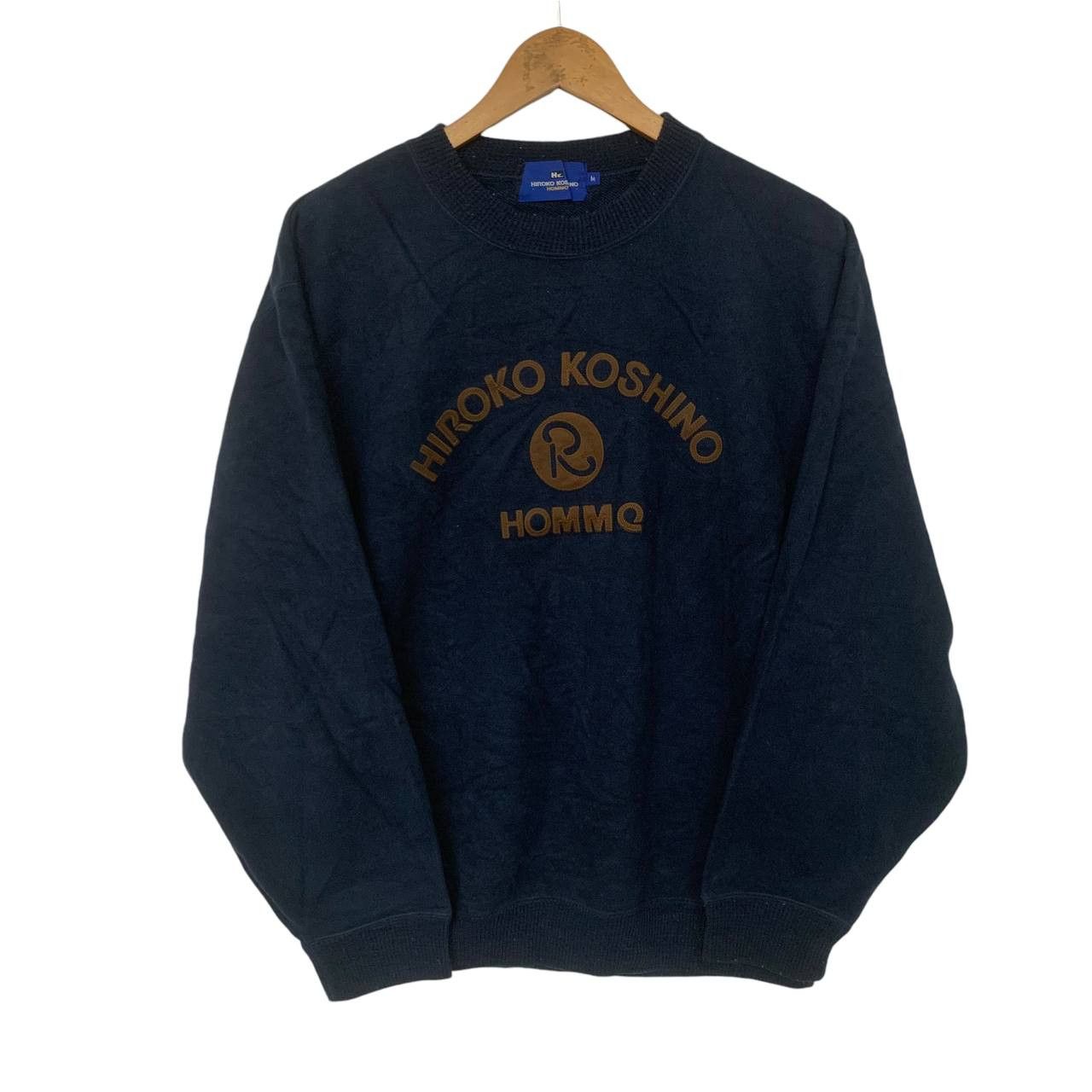 Hiroko Koshino Homme Hiroko Koshino Homme Sweatshirt Vintage Medium Navy Blue Size US M / EU 48-50 / 2 - 1 Thumbnail