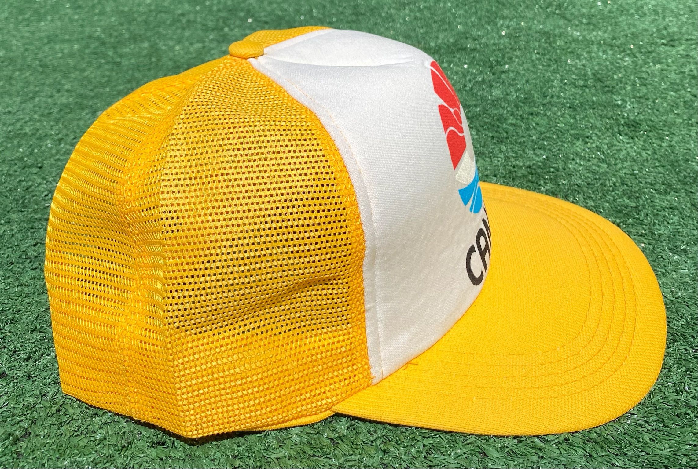 Vintage Vintage 80’s Cancun Mexico Yellow Snapback Trucker Hat Size ONE SIZE - 3 Thumbnail