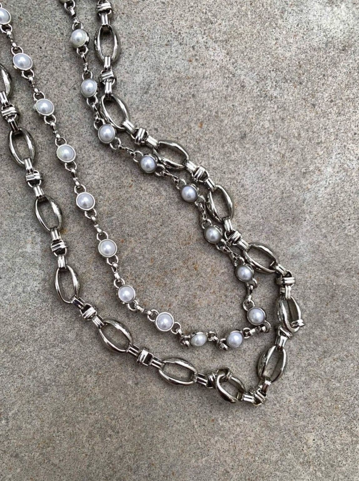 Japanese Brand × Jewelry Guitar Pick Metal Pearl Double-deck Pants Chain Size ONE SIZE - 1 Thumbnail