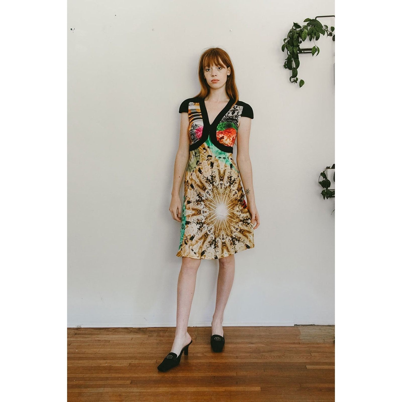 Jean Paul Gaultier RARE Jean Paul Gaultier Mixed Print Silk Dress Size XS / US 0-2 / IT 36-38 - 1 Thumbnail