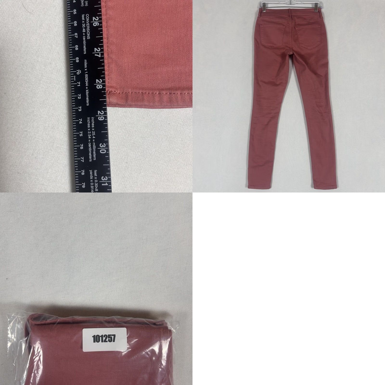 Old Navy Old Navy Rockstar Jeans Women's Size 2 Red Denim Mid Rise Slim Stretch Skinny 28.5in Inseam Size 26" / US 2 / IT 38 - 8 Thumbnail