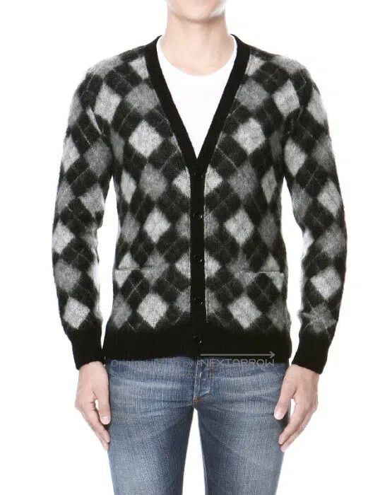Saint Laurent Paris Saint Laurent Paris Herringbone Knit Cardigan i Size US M / EU 48-50 / 2 - 2 Thumbnail