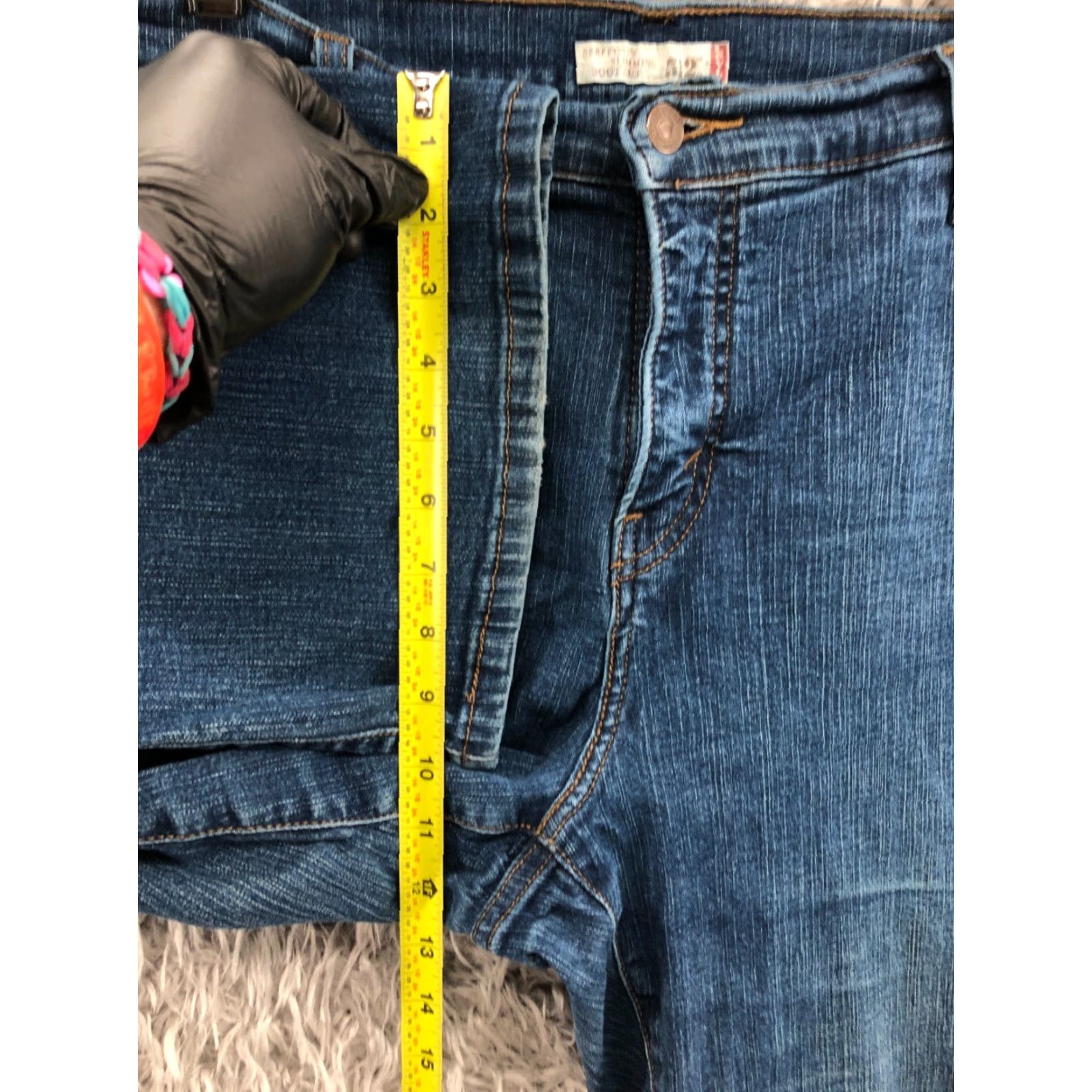 Levi's Levi's 512 Perfectly Slimming Bootcut Jeans Size 16 Womens Medium Wash Blue Regular Type Jeans Mens? No, Womens Size 38" / US 16 / IT 52 - 4 Thumbnail
