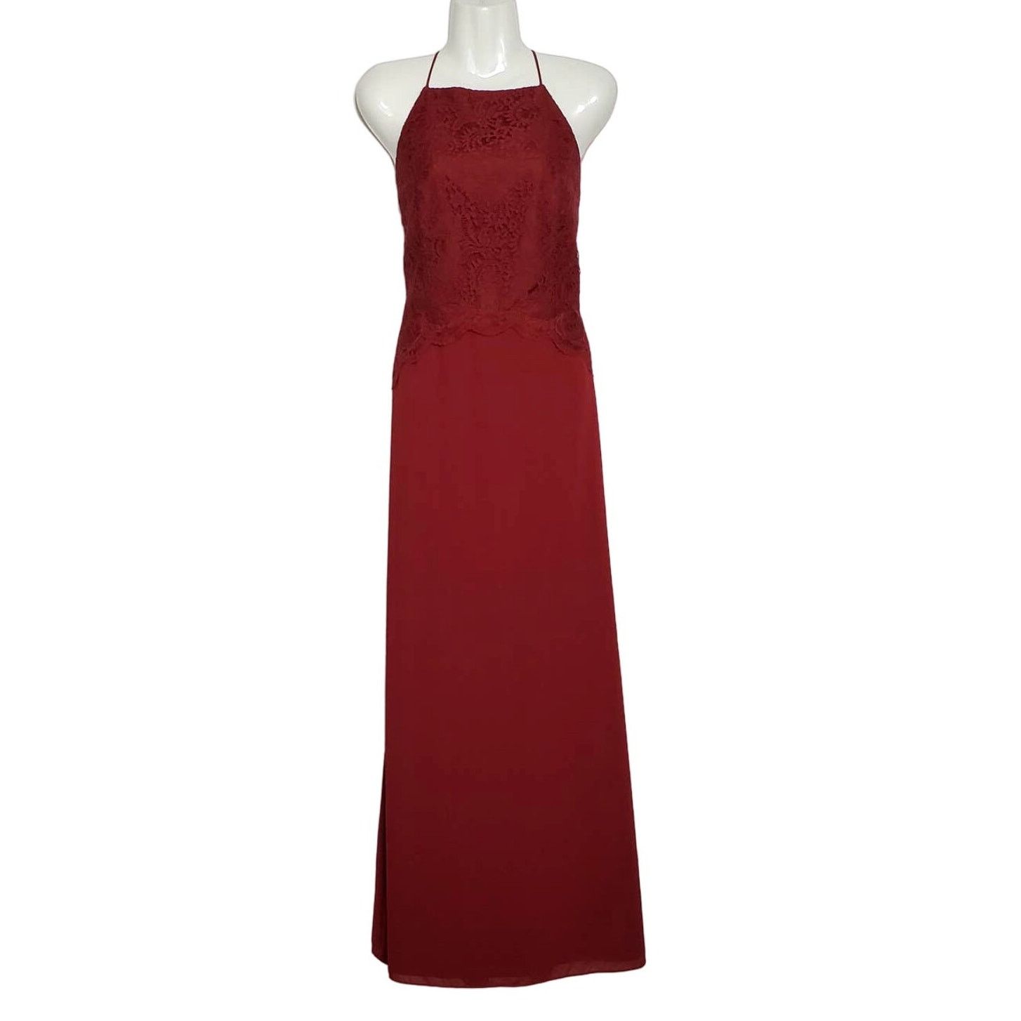 After Six After Six Lace Bodice Matte Chiffon Bridesmaid Formal Dress Size XL / US 12-14 / IT 48-50 - 10 Thumbnail