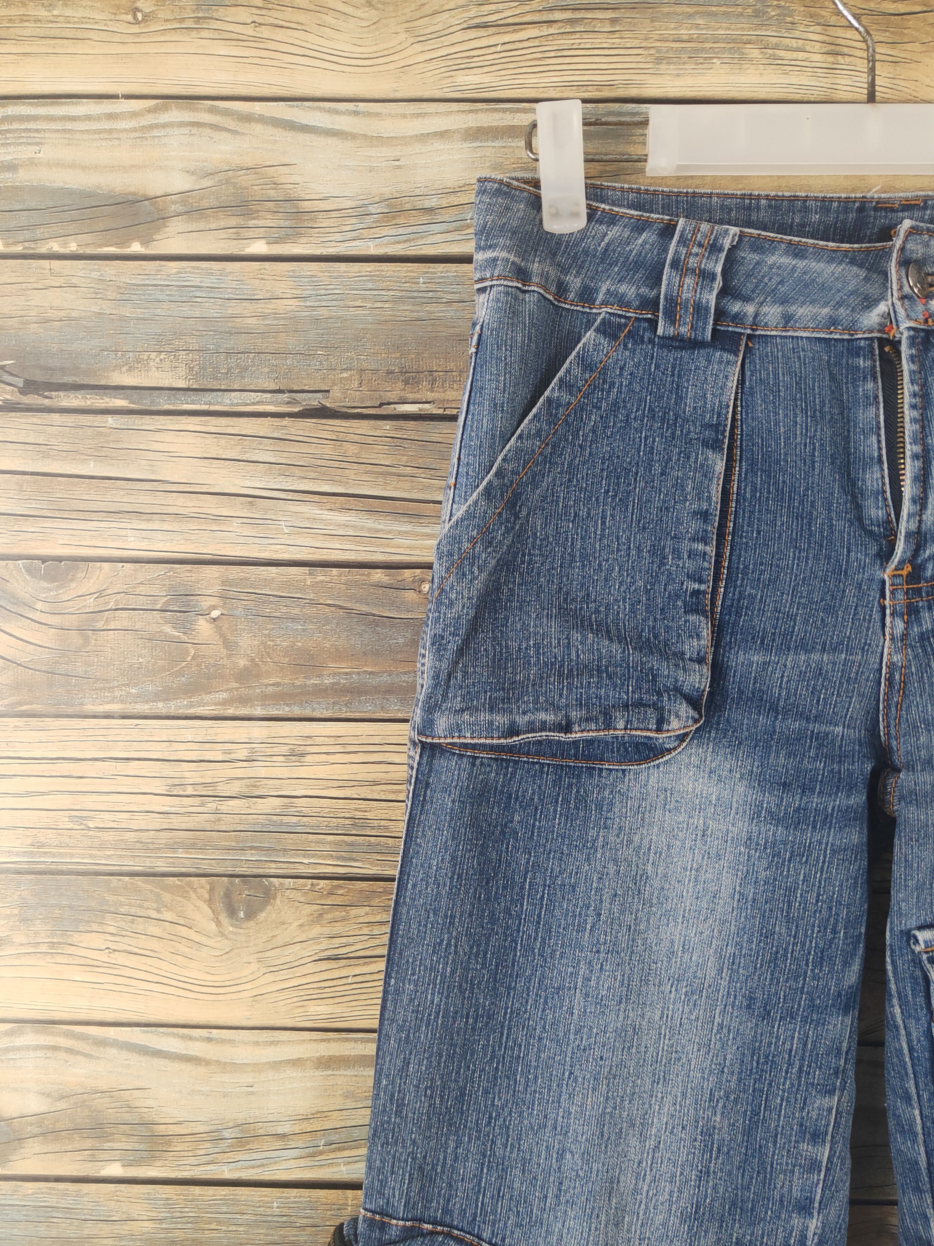 Japanese Brand DL Haphazard Blue Distressed Ripped Denim Jeans #2043 Size US 26 / EU 42 - 3 Thumbnail