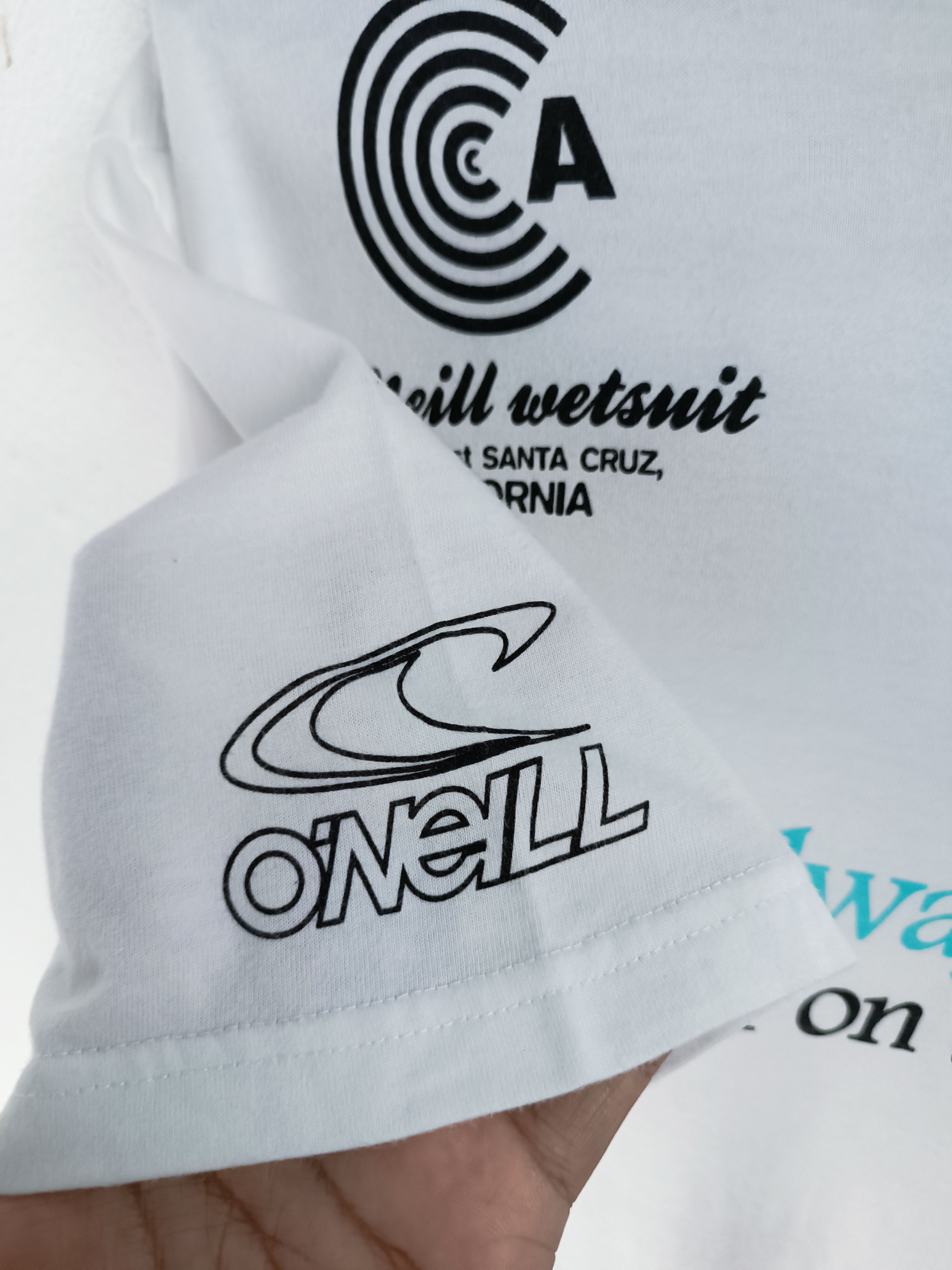 O'Neill VINTAGE O'NEILL FULL LOGO SURF LONGBOARD BEACH SUMMER TEE Size US L / EU 52-54 / 3 - 11 Thumbnail