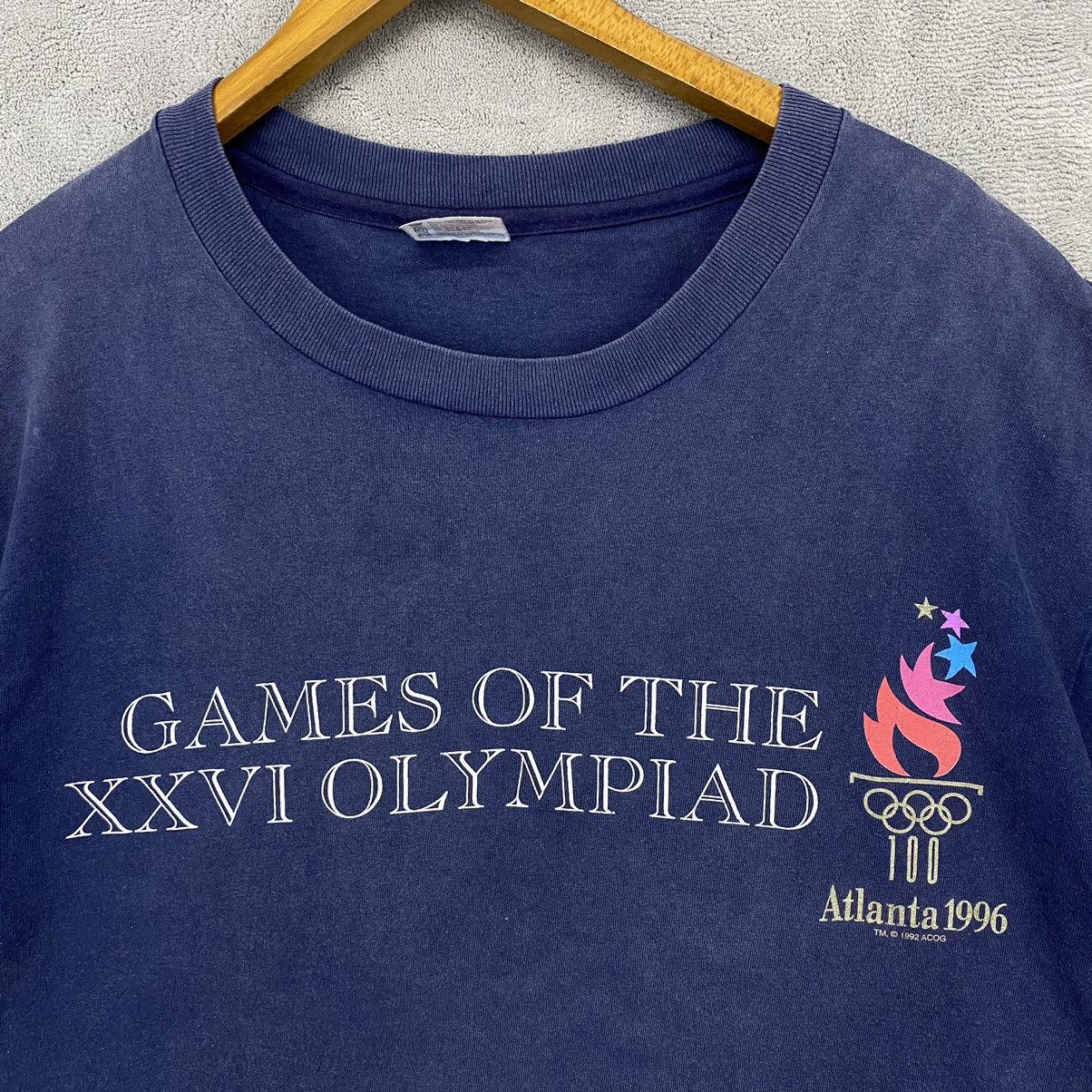 Hanes × USA Olympics × Vintage Vtg 90s OLYMPIC ALTLANTA 1996 Perfectly Sun Faded Top Tees Size US L / EU 52-54 / 3 - 8 Thumbnail