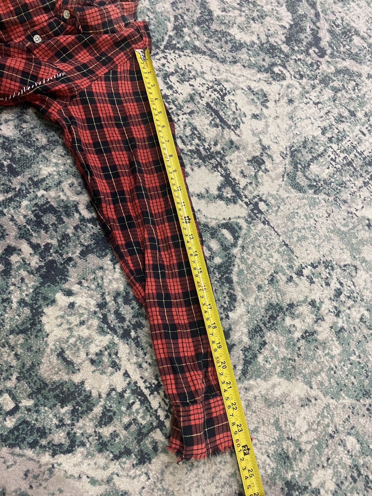 PPFM PPFM Distressed Design Flannel Button Up Shirt Size US L / EU 52-54 / 3 - 13 Thumbnail