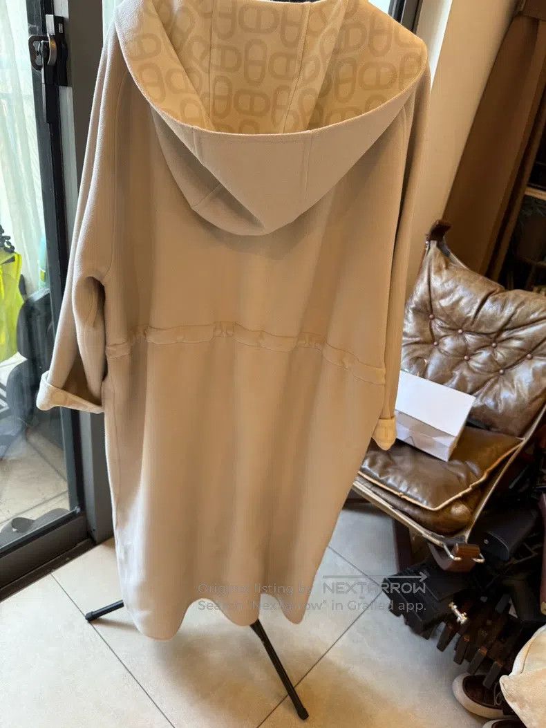 Hermes Hermes Beige Hooded Coat, High-Quality Wool Blend Size XS / US 0-2 / IT 36-38 - 9 Thumbnail