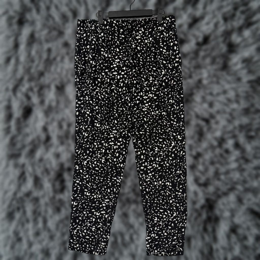 Vintage New Directions Pants Womens L Black Geometric Print Jogger Pull On Pockets Casual Card (Note: ensure not adding new info) Size 36" / US 14 / IT 50 - 1 Thumbnail