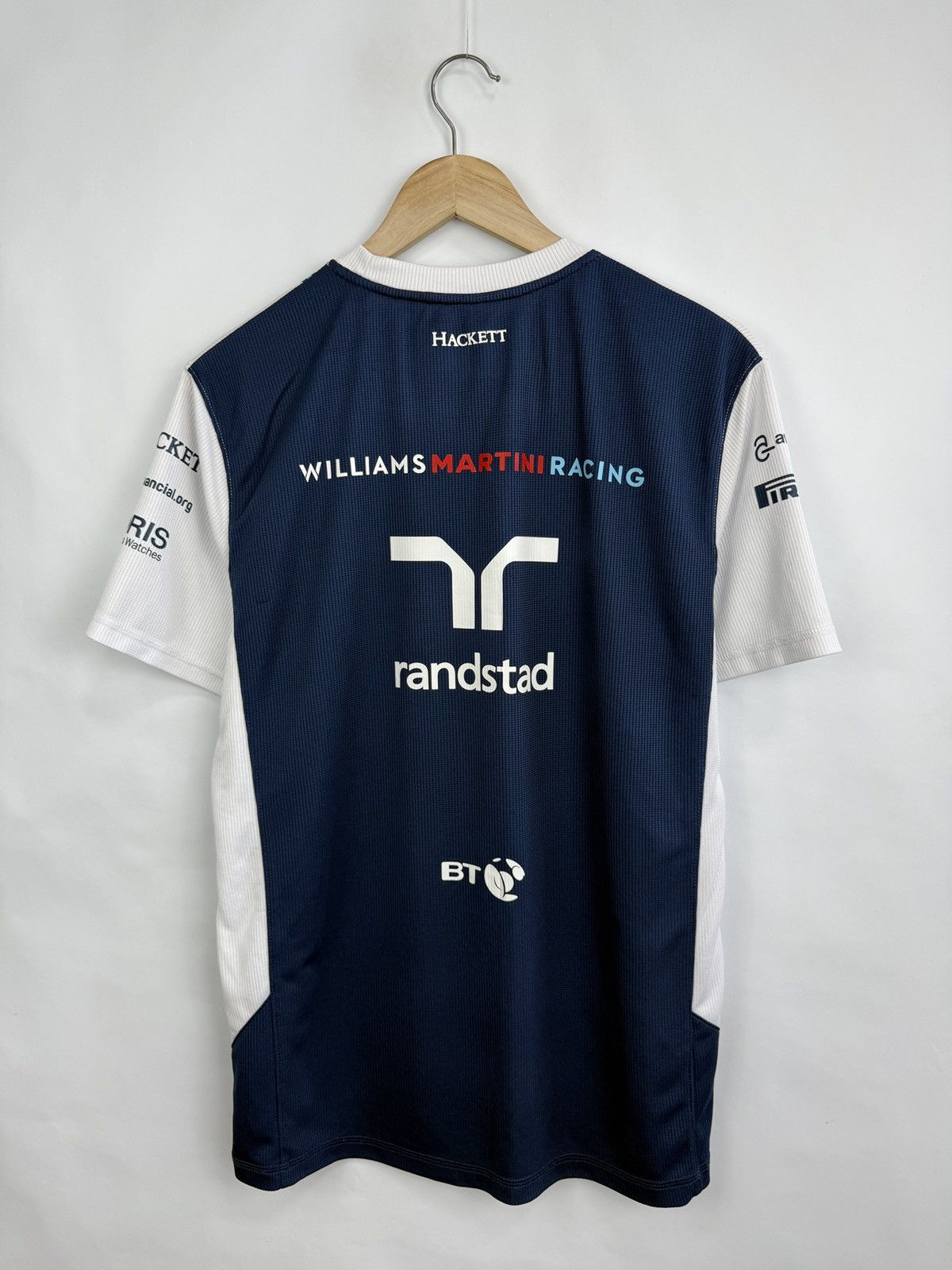 Hackett 🇬🇧 Hackett Williams Martini Racing Mercedes Jersey F1 Rare Size US L / EU 52-54 / 3 - 11 Thumbnail