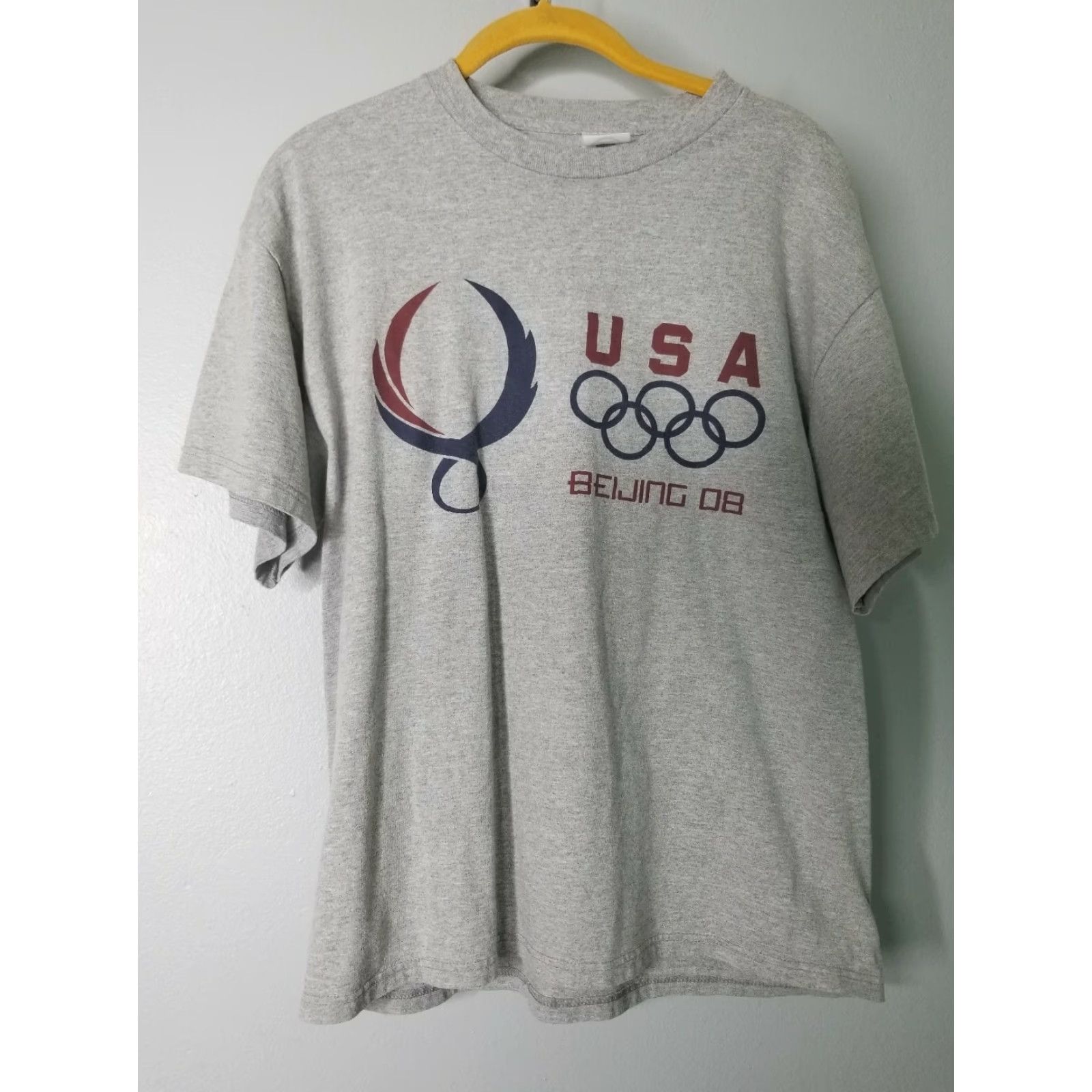 Delta Team USA 2008 Beijing Olympics T Shirt Grey Mens L Size US L / EU 52-54 / 3 - 3 Thumbnail