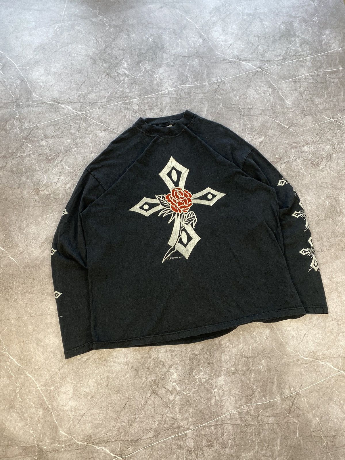 Band Tees × Vintage Vintage Rare FLASH by Simo Band USA Longsleeve Shirt Size US XL / EU 56 / 4 - 2 Thumbnail