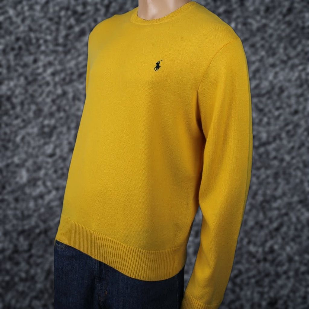 Polo Ralph Lauren Polo Ralph Lauren Yellow Cashmere Sweater Navy Pony NWT 25 L Mens Crewneck 100% Cashmere Size: L Color: Yellow Pattern: Solid Size US L / EU 52-54 / 3 - 1 Preview
