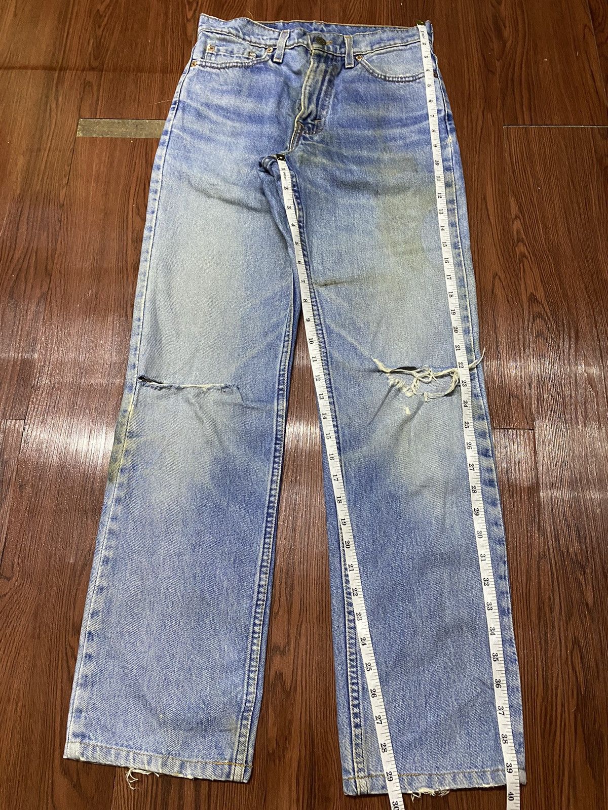 Levi's Vintage Clothing Vintage Levis515 Faded Wash Distressed Straight Jeans Size US 28 / EU 44 - 8 Thumbnail