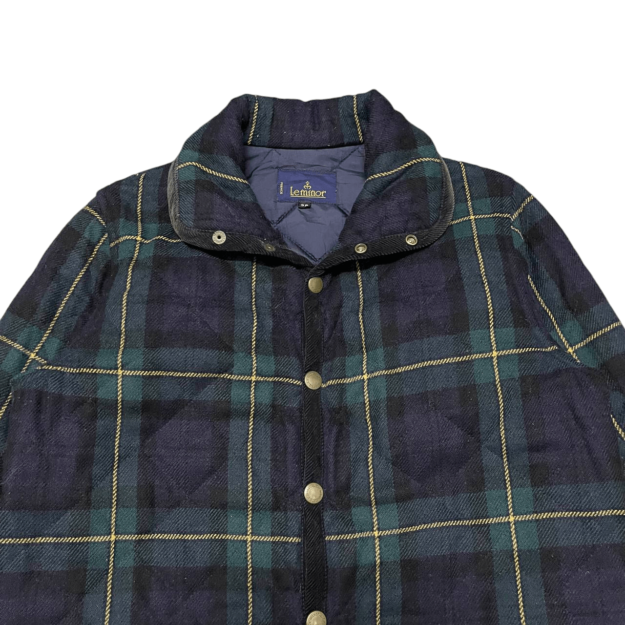 Japanese Brand Vintage Leminor Plaid Check Wool Quilted Jacket Size US S / EU 44-46 / 1 - 2 Thumbnail