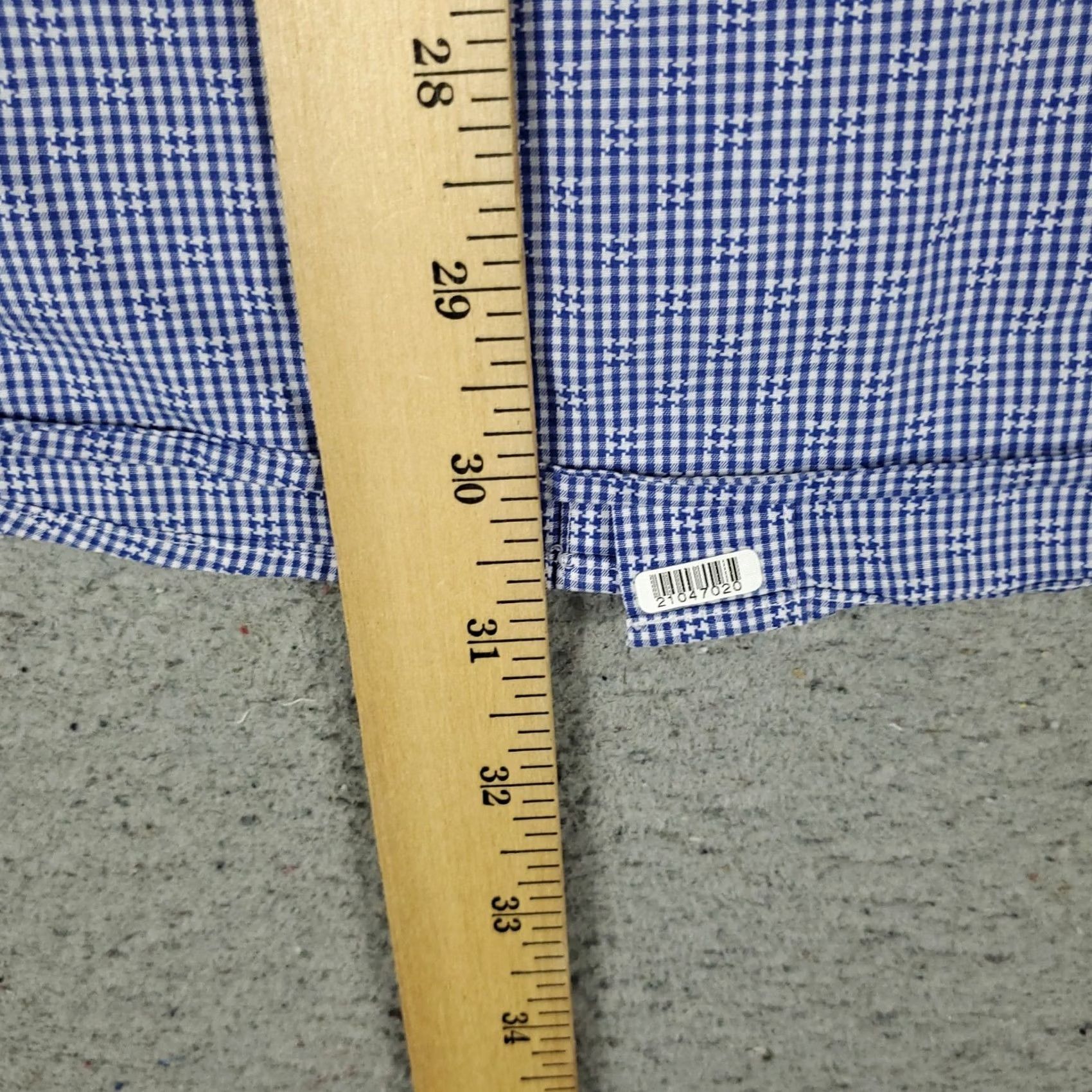 BUGATCHI Bugatchi Uomo Shirt Mens 15.5 Blue Dress Button Up Long Sleeve Shirt Size 42R - 4 Thumbnail