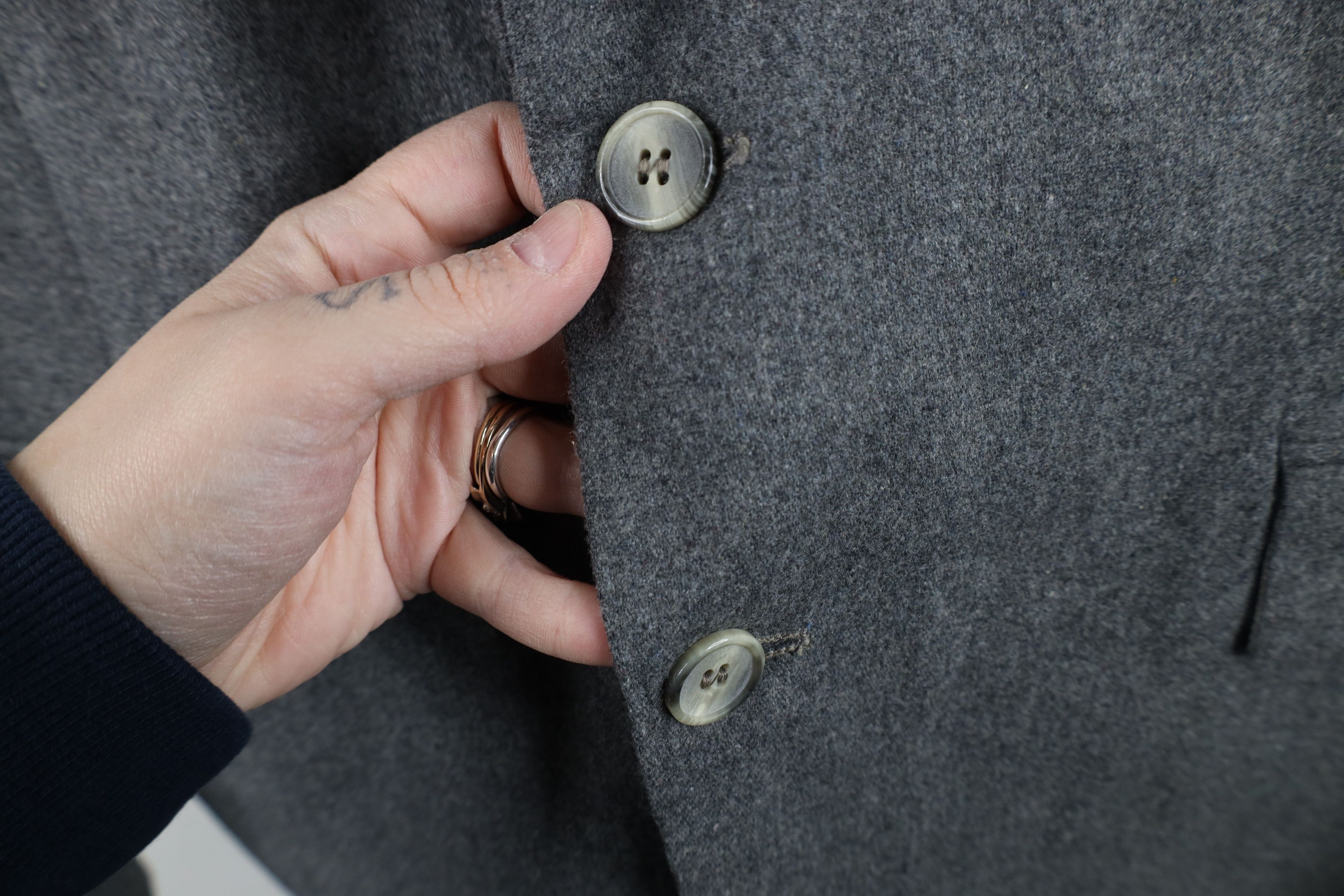 Vintage Vintage 70s Streetwear 2 Button Suit Coat Blazer Jacket Gray Size US L / EU 52-54 / 3 - 8 Thumbnail