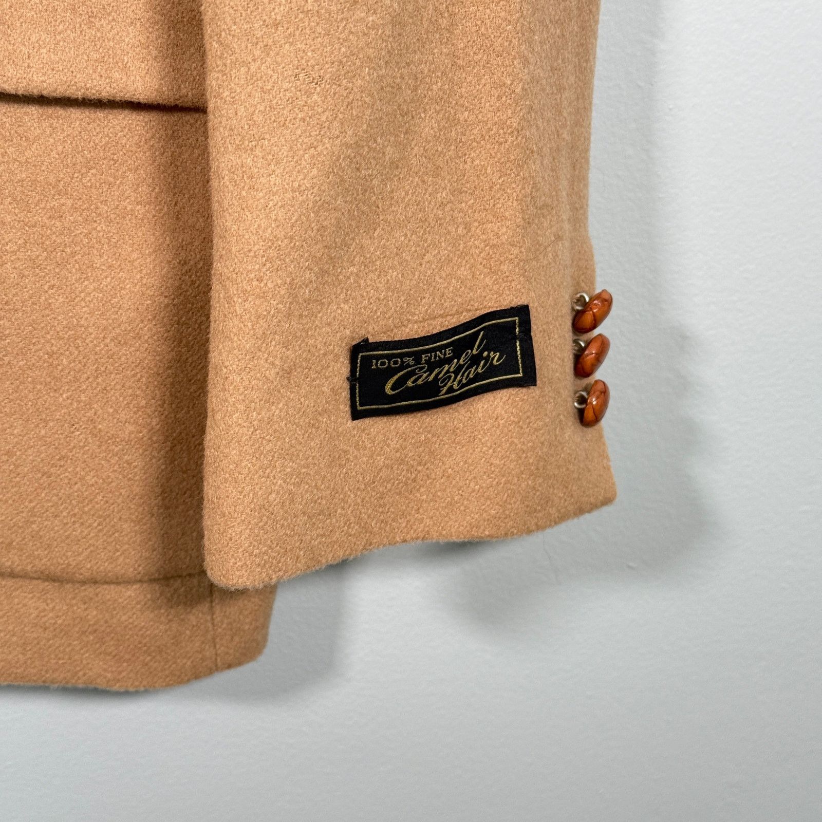 Vintage VTG Hunt Valley 100% Camel Hair Sport Coat Blazer Mens 44R Size 44R - 8 Thumbnail