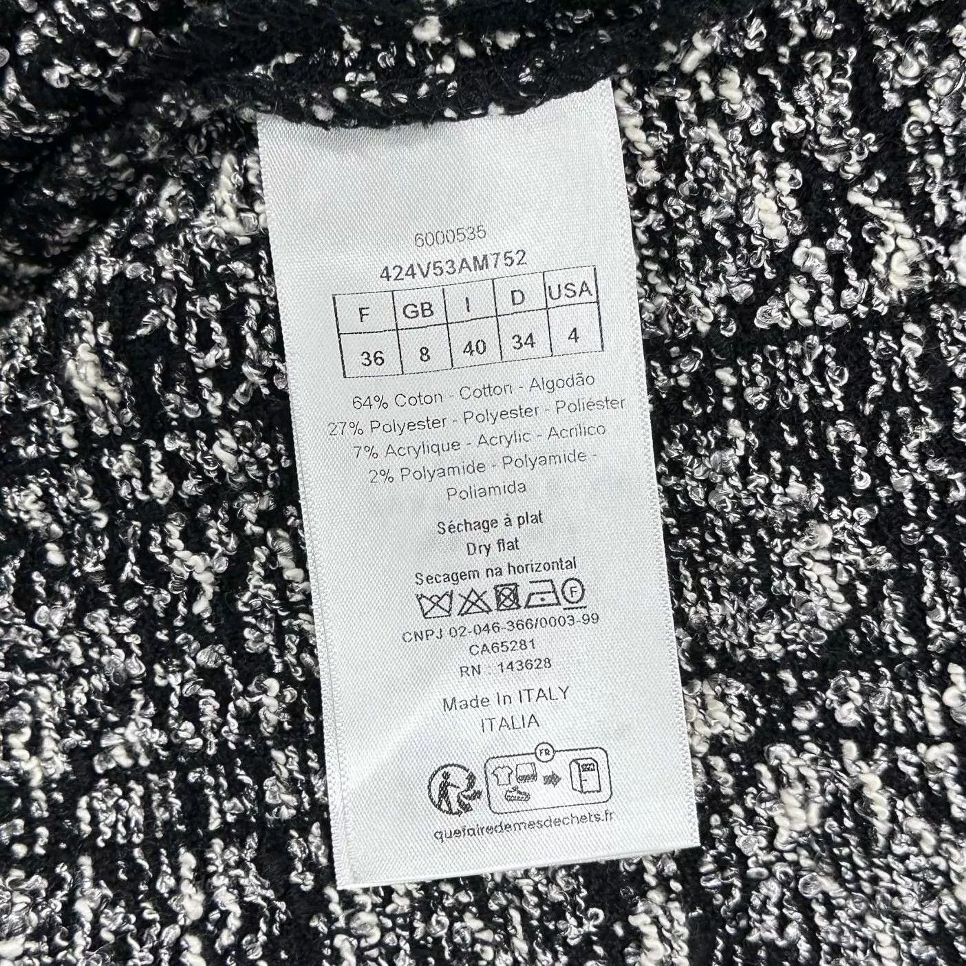 Dior Dior Black White Houndstooth Tweed Jacket Size 36 Size XS / US 0-2 / IT 36-38 - 4 Thumbnail