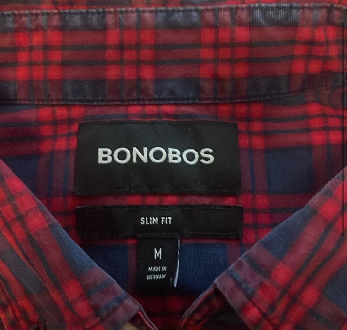 Bonobos Bonobos Red & Blue Plaid Button Down Shirt Size Medium Size US M / EU 48-50 / 2 - 2 Thumbnail