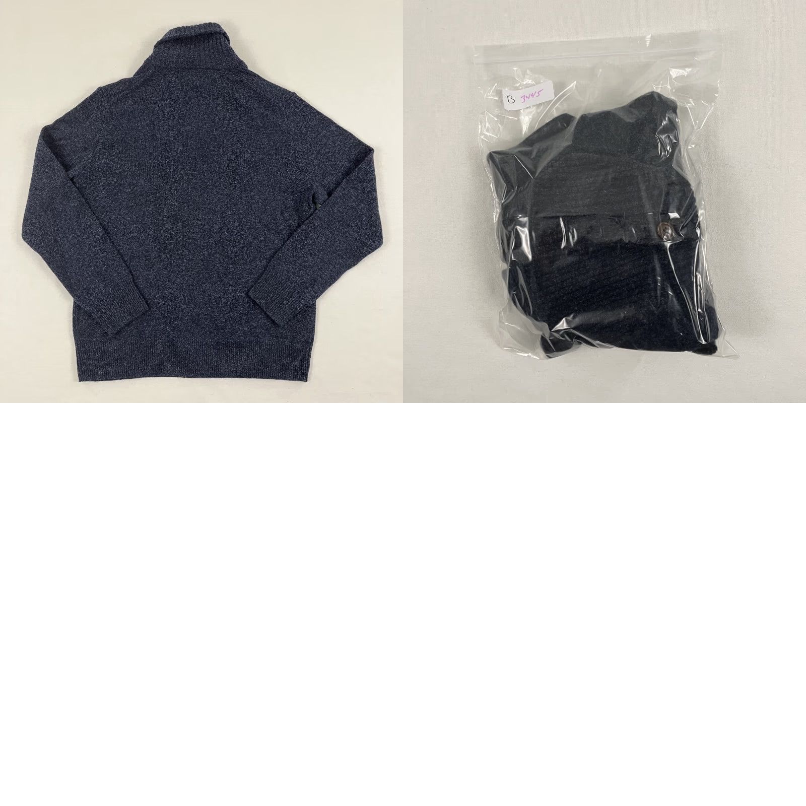 J.Crew J. Crew Sweater Mens Large Blue Marled Lambswool Shawl Collar Pullover Jumper Size US L / EU 52-54 / 3 - 8 Thumbnail