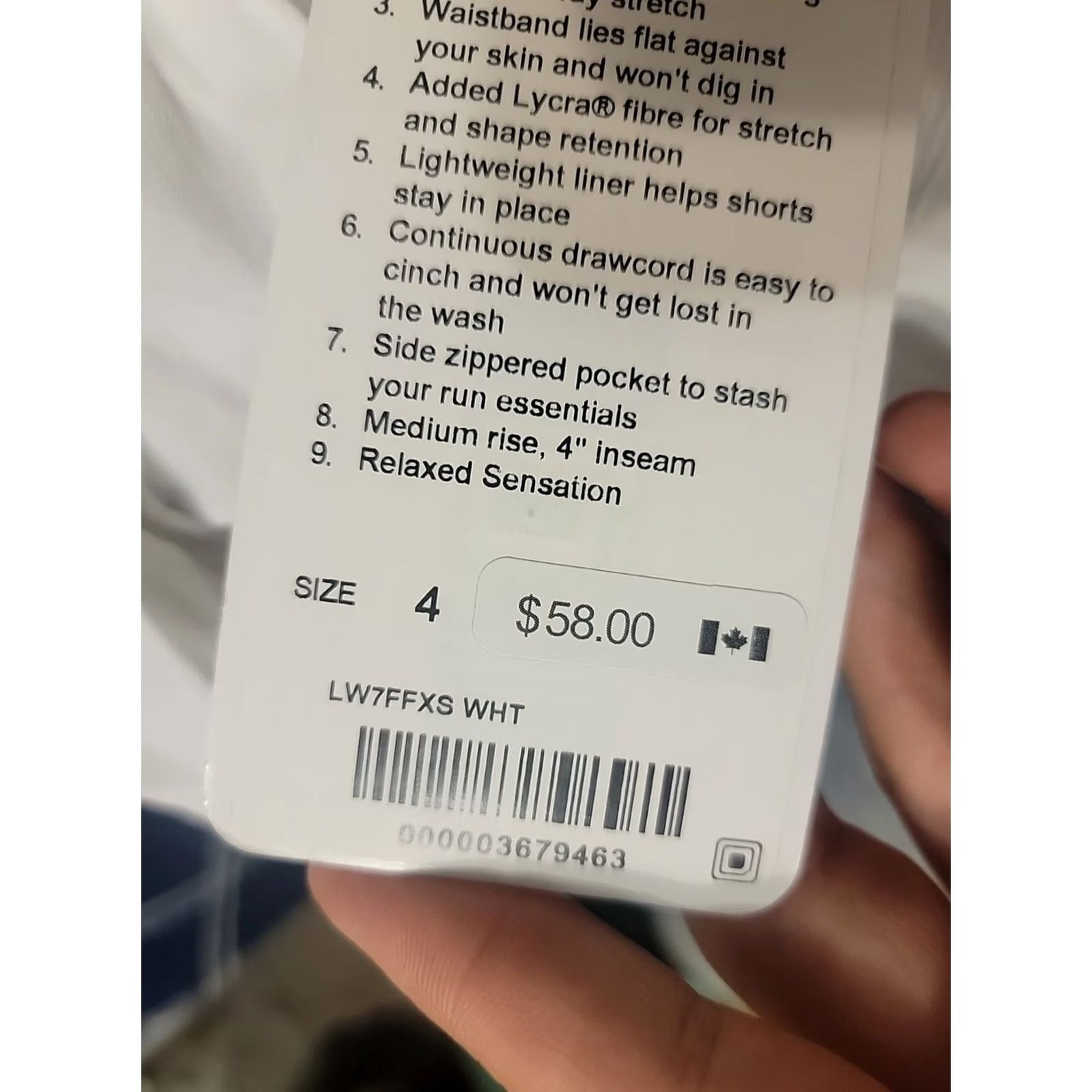 Lululemon Lululemon Tracker Short IV 2-Way Stretch White Women's S Short White Womens 4 Athletic Stretch Ladies Shoes? Size 28" / US 6 / IT 42 - 2 Thumbnail
